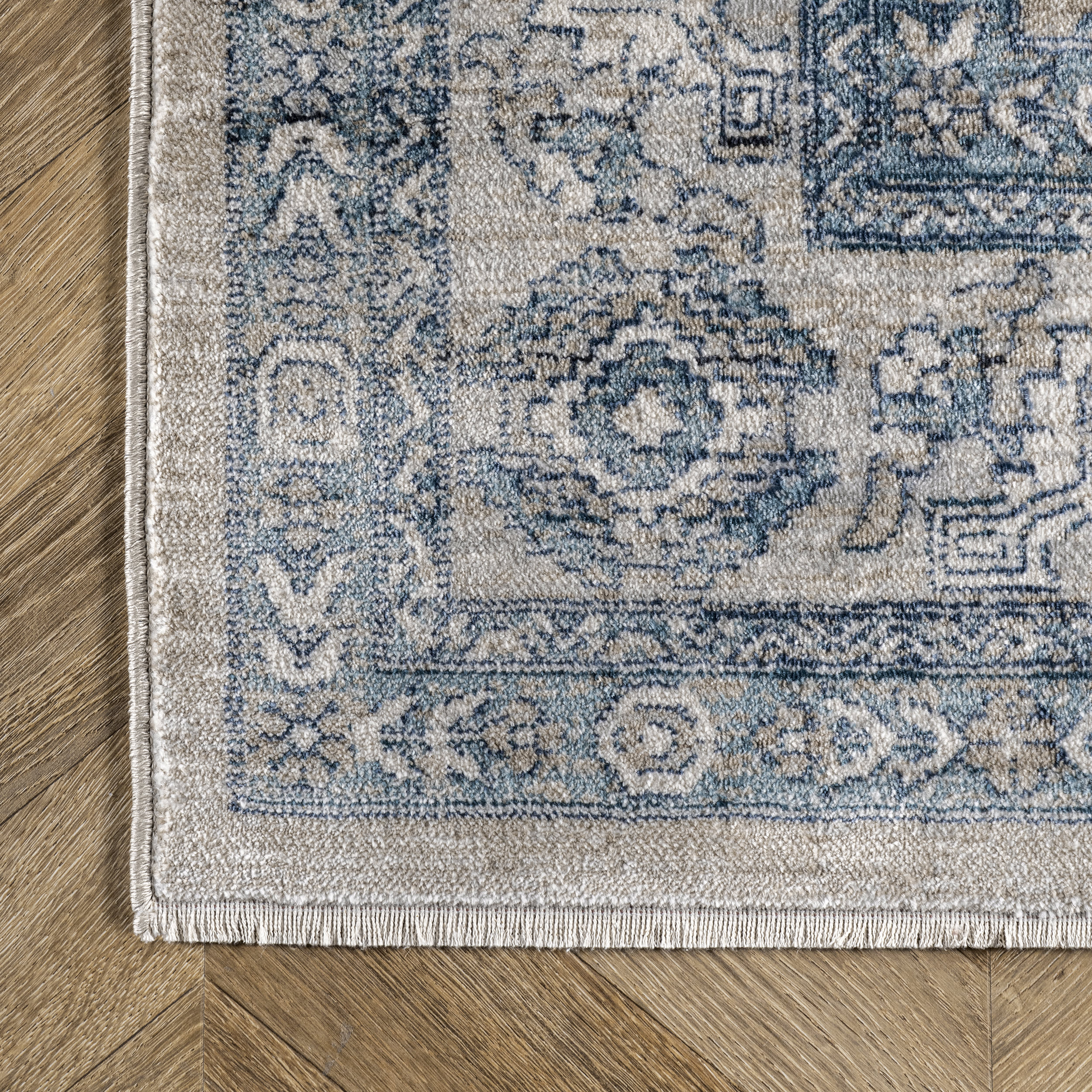 Distressed Medallion Rug | Blue