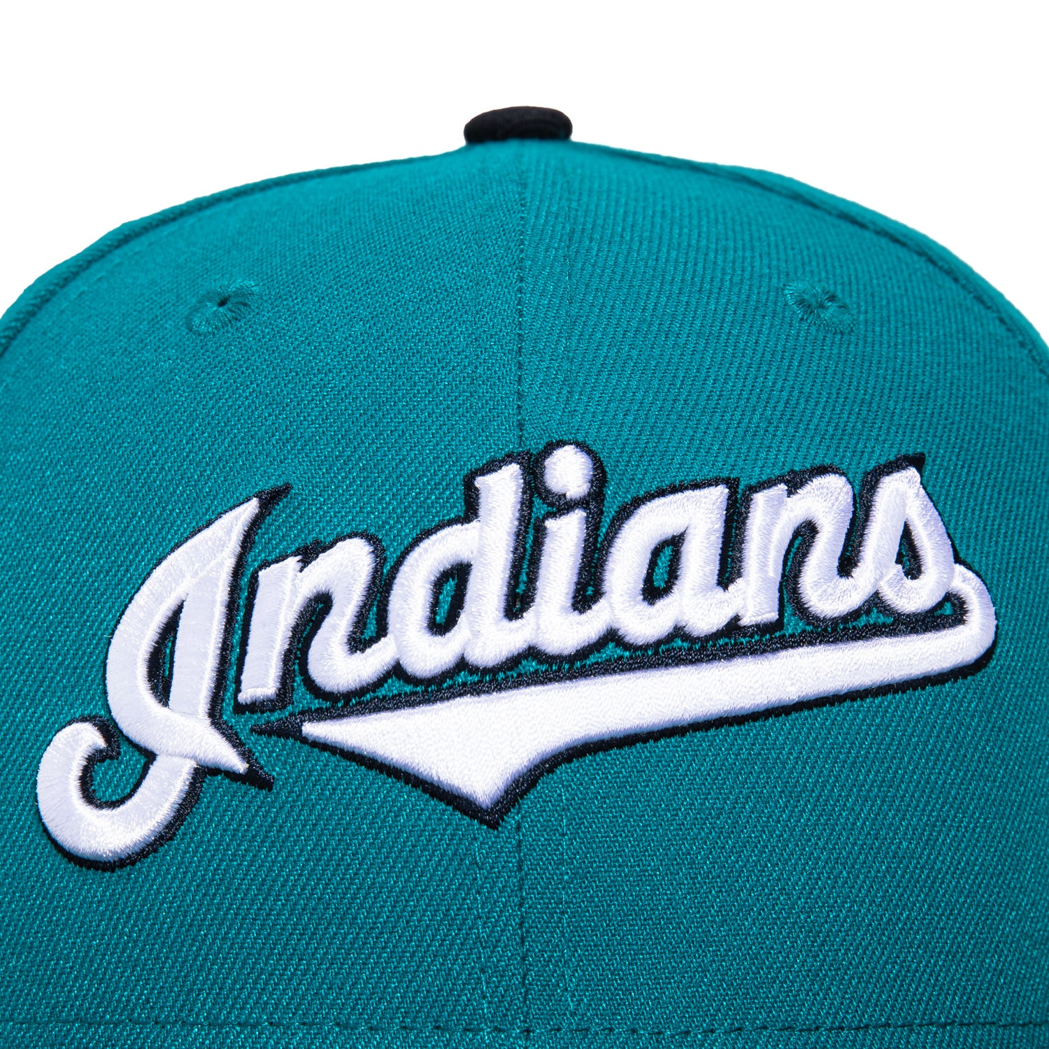 New Era 59Fifty Cleveland Guardians 1995 World Series Patch Script Hat - Teal, Navy