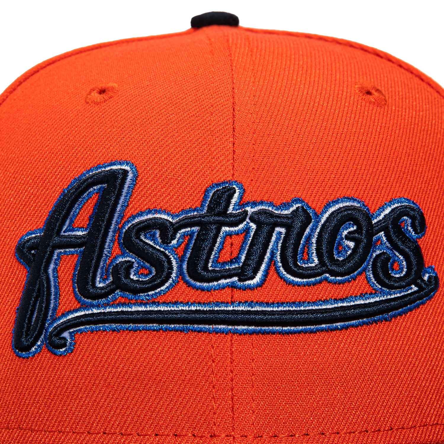 New Era 59Fifty Houston Astros 45 Years Patch Word Hat - Orange, Navy