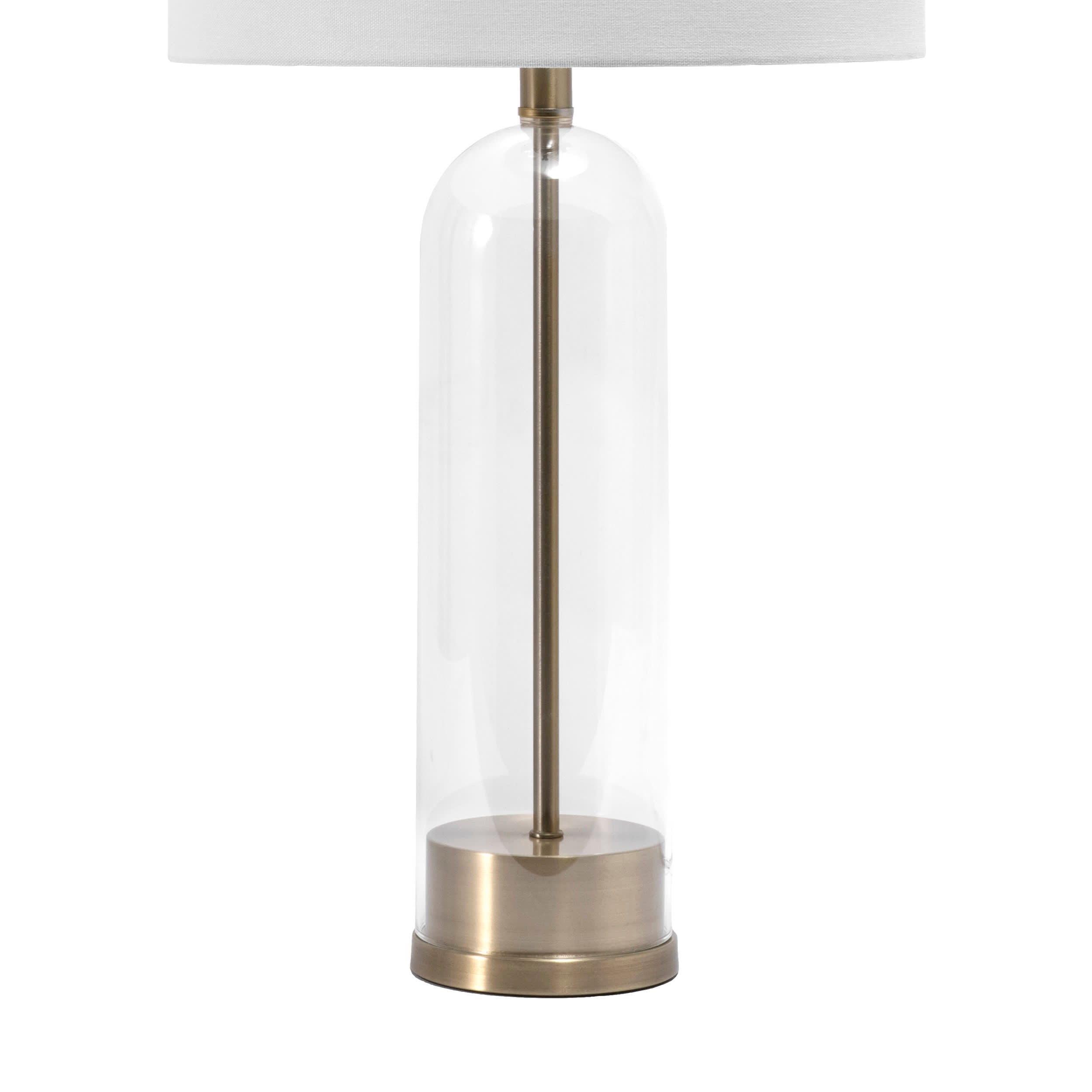 28-inch Tubular Glass Table Lamp | Gold