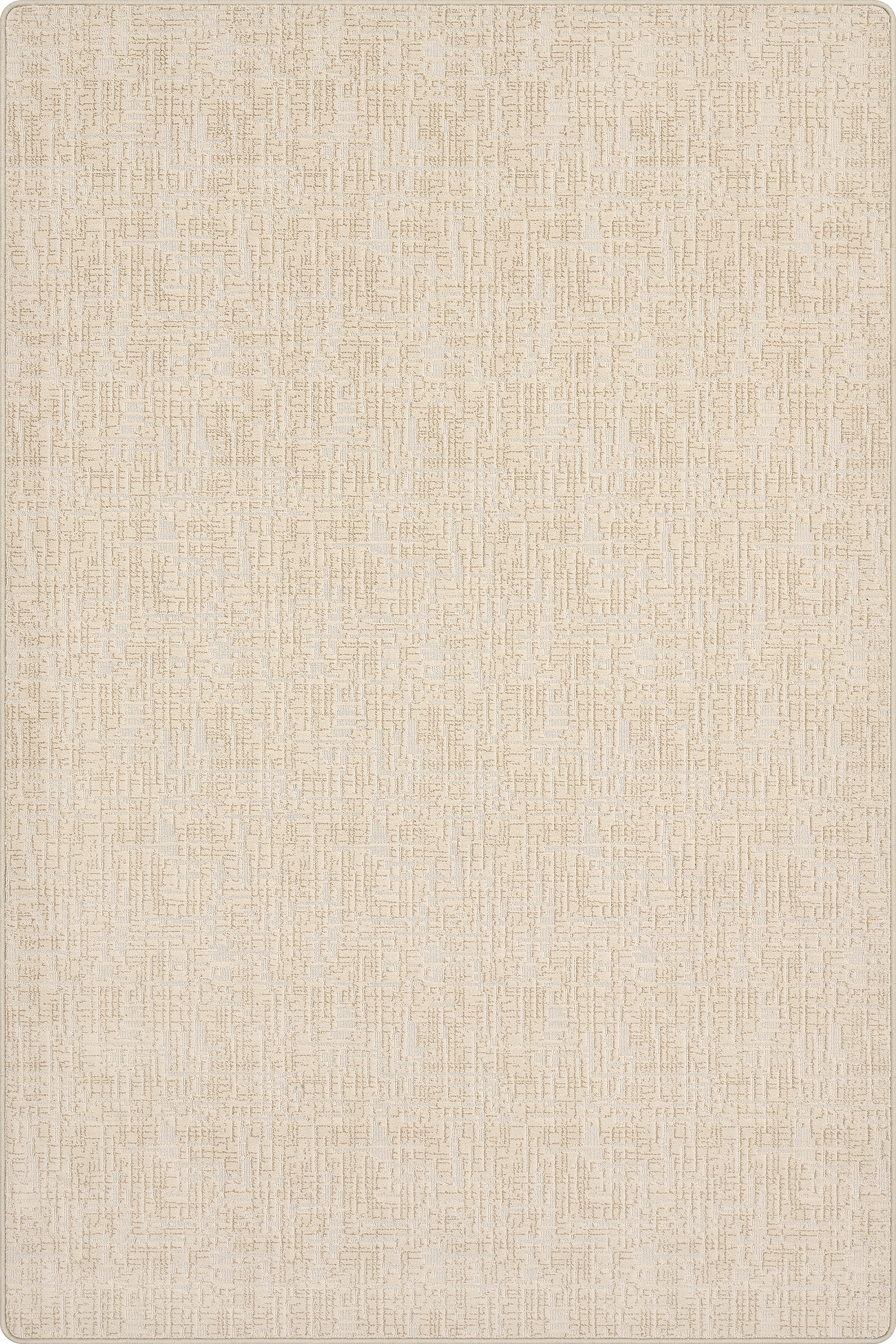 Phoebe Distressed Crosshatch Custom Rug | Beige