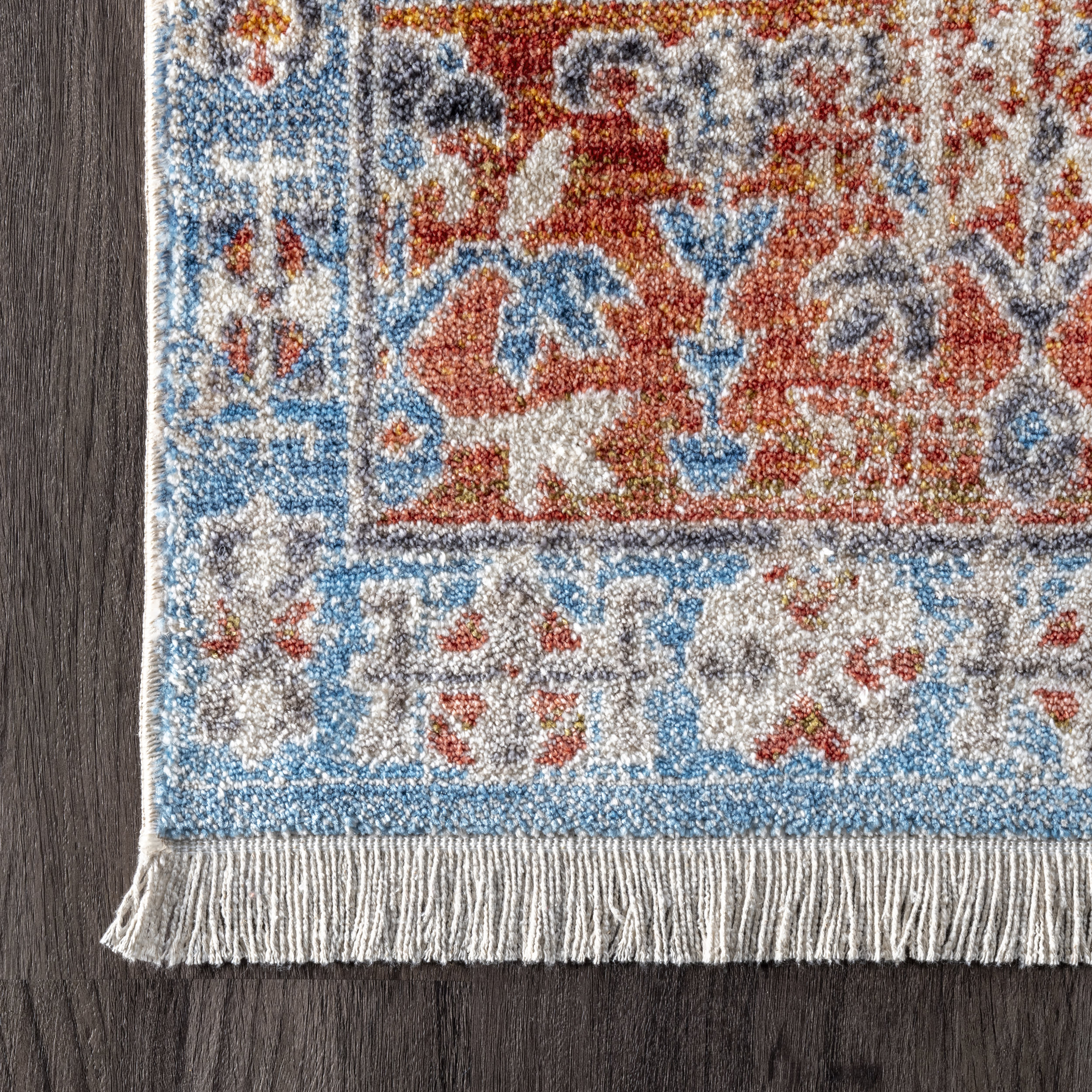 Archer Distressed Medallion Rug | Blue