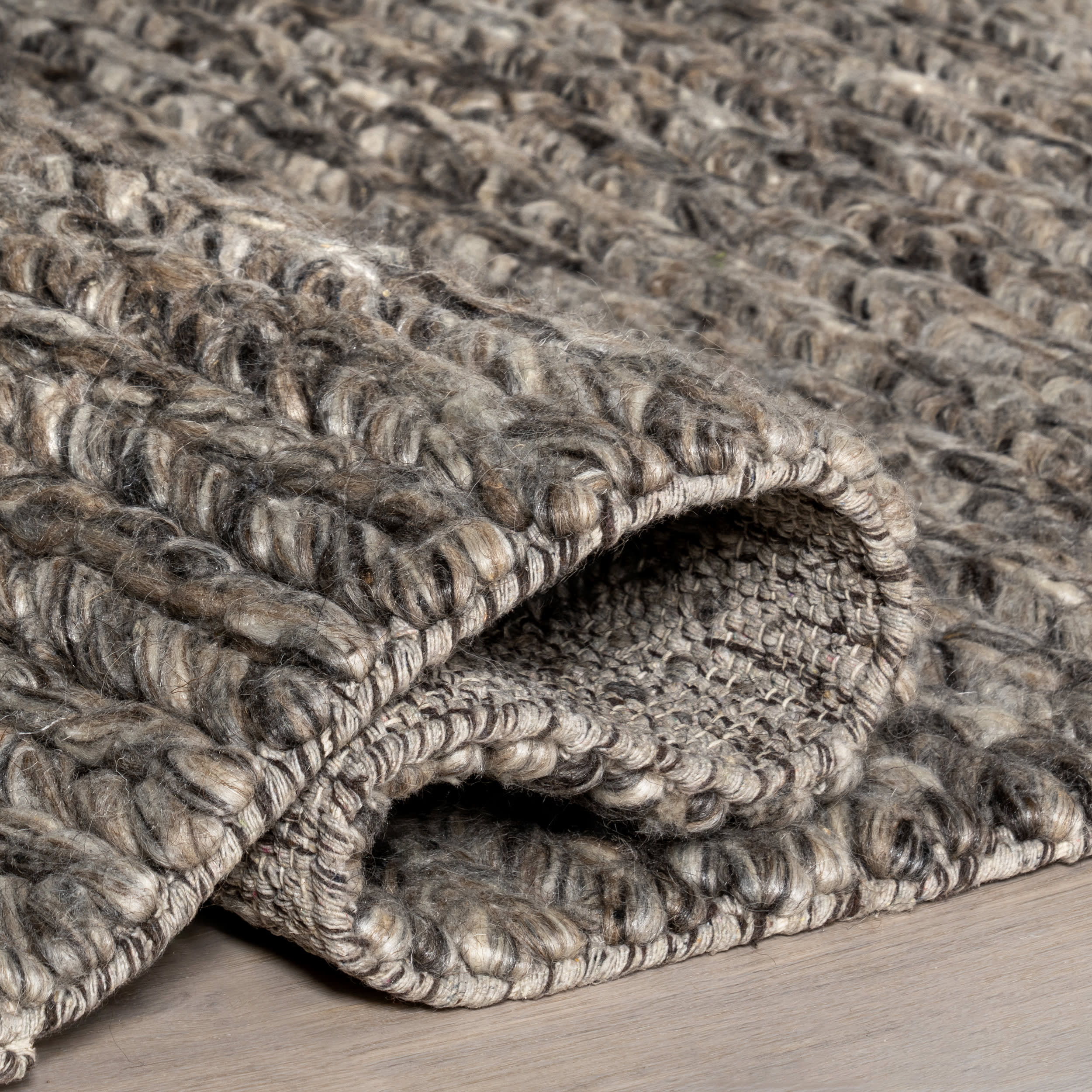 Softest Knit Wool Rug | Grey