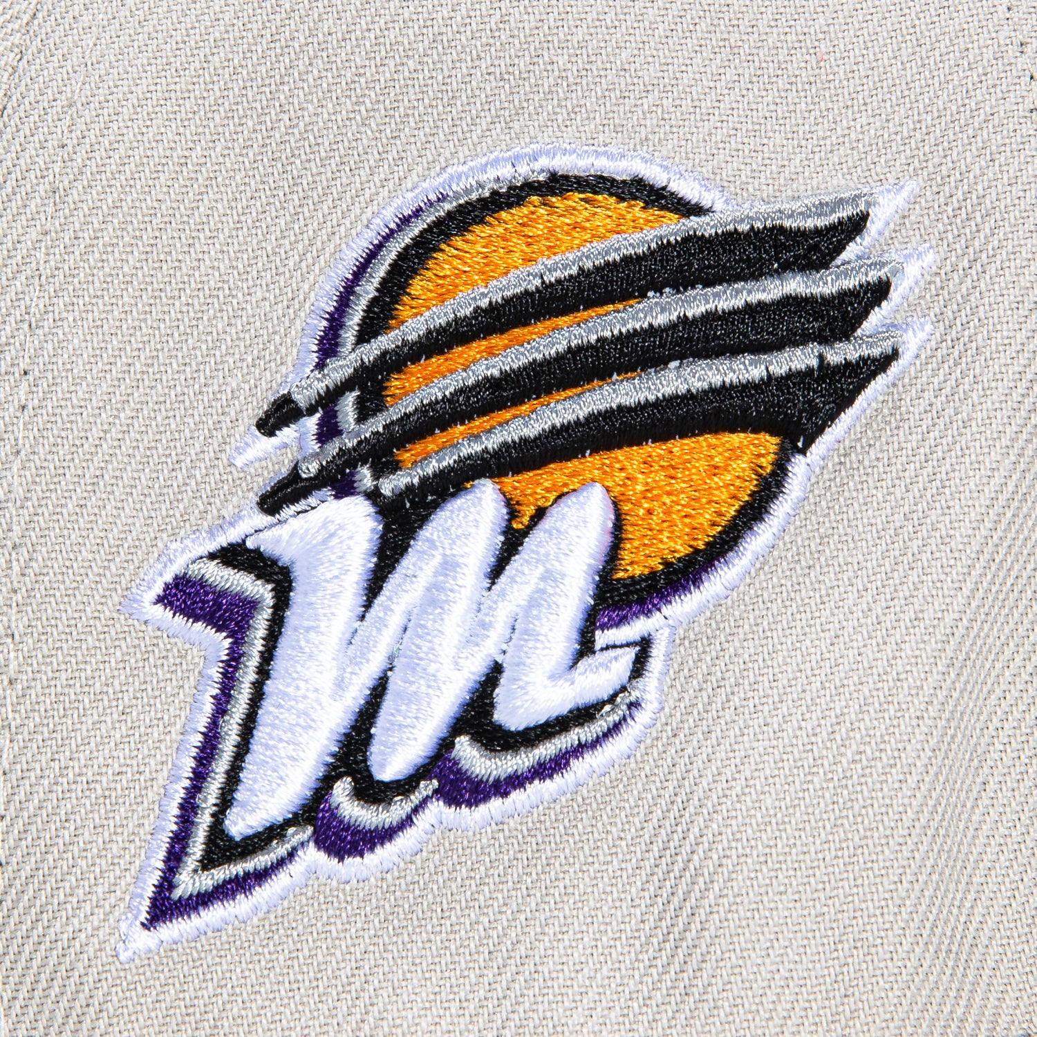 New Era 59Fifty Flawless Phoenix Mercury Logo Patch WNBA Logo Hat - Stone, Light Orange