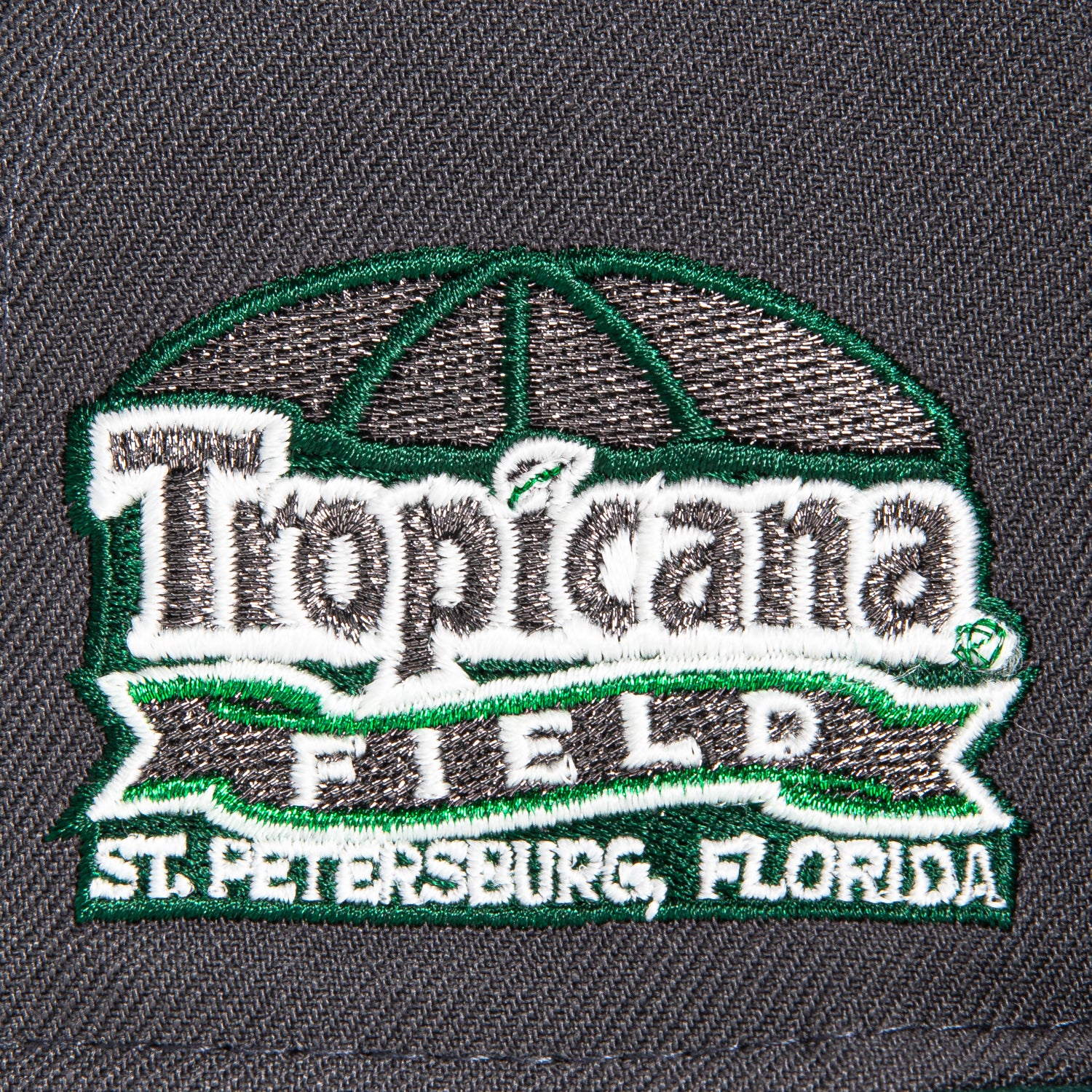 New Era 59Fifty Calle Ocho Tampa Bay Rays Tropicana Field Patch Logo Hat - Graphite, Green