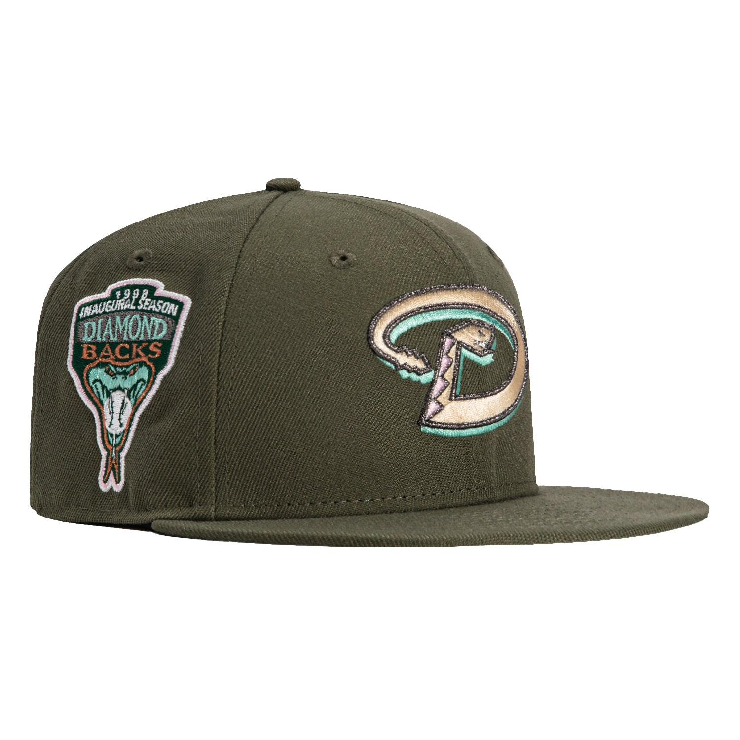 New Era 59Fifty Arizona Diamondbacks Inaugural Patch D Hat - Olive, Tan