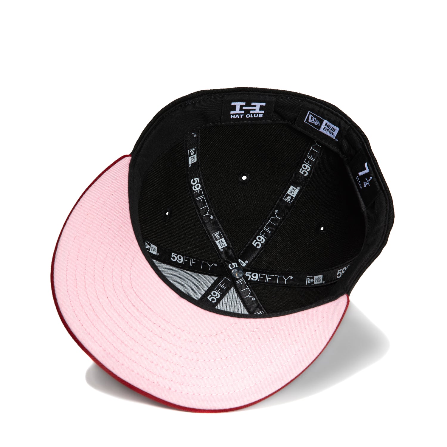 New Era 59Fifty Pink Bottom Ribbon 1992 Hat Club Patch Hat - Black, Sedona Red