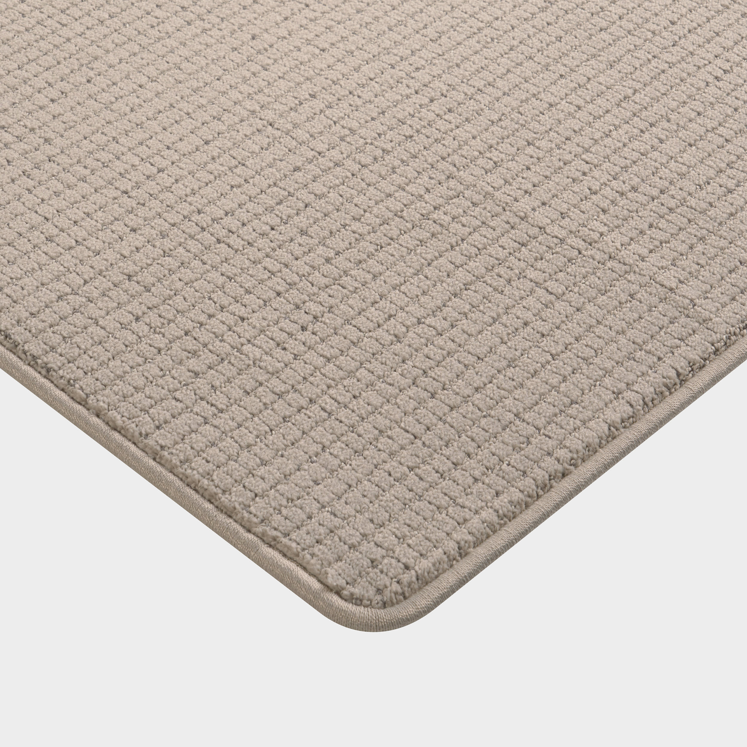 Petrel Micro-Checked Custom Rug | Taupe