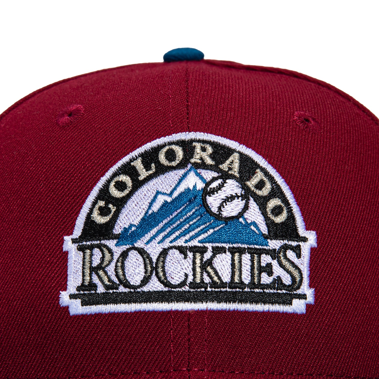 New Era 59Fifty Colorado Rockies 10th Anniversary Patch Logo Hat - Cardinal, Indigo