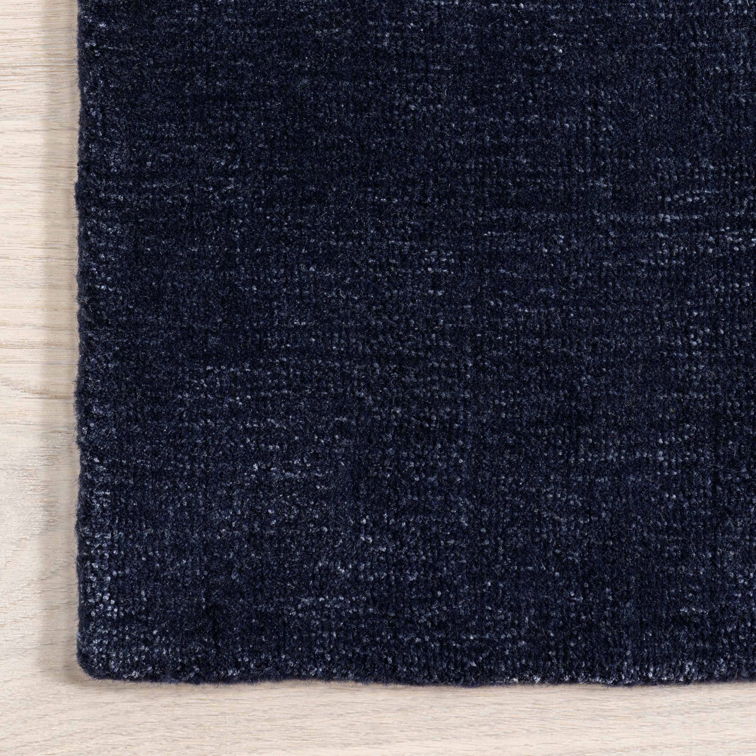 Arrel Speckled Wool-Blend Rug | Midnight