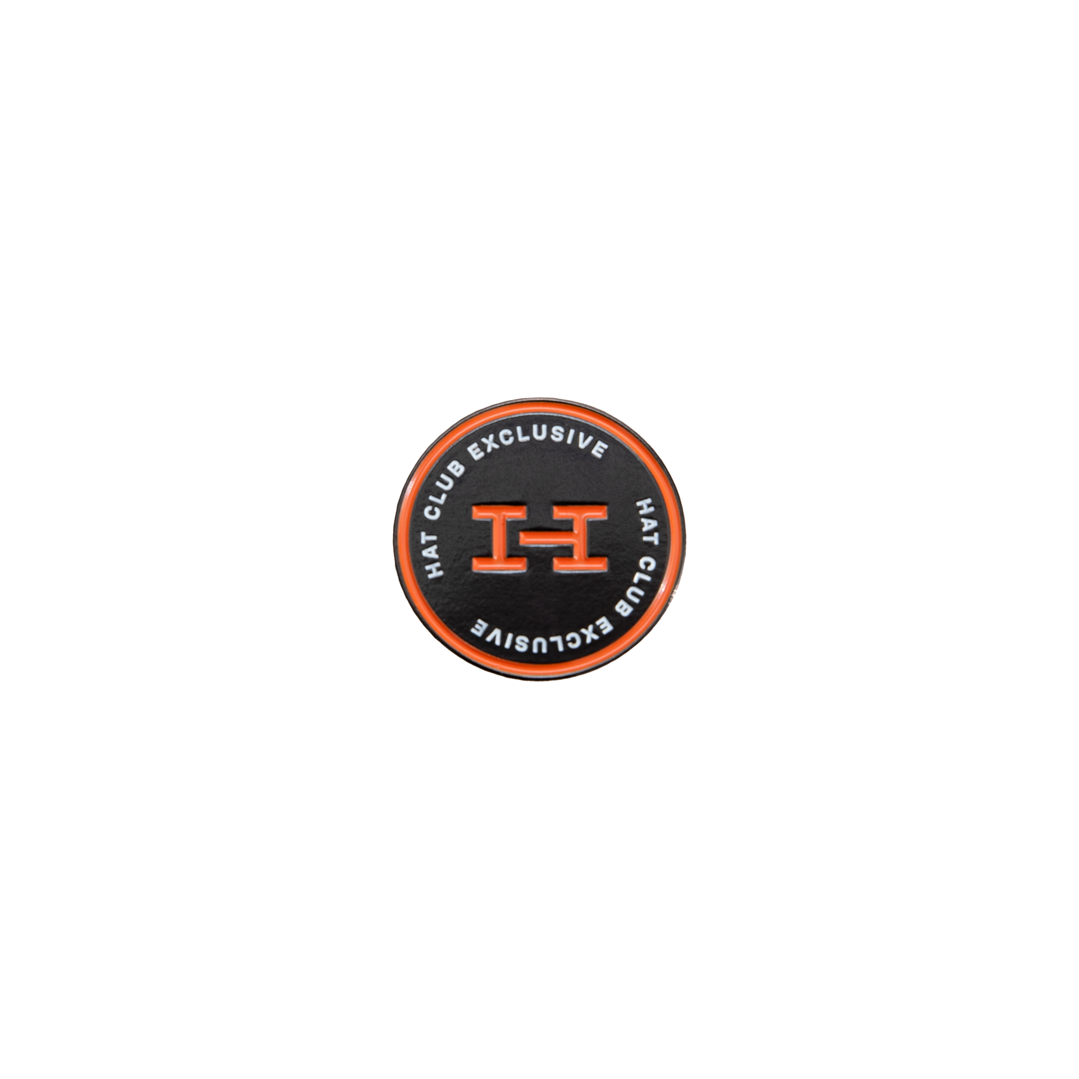 Hat Club Exclusive H Logo Pin - Black, Orange