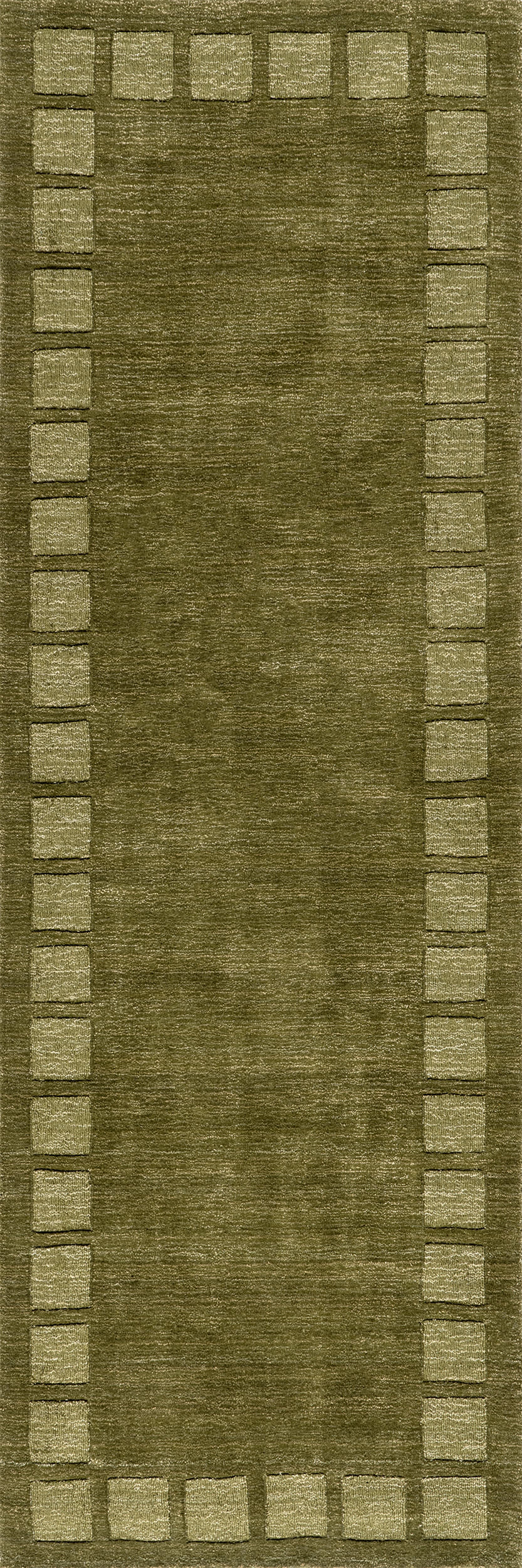 Petra High-Low Wool-Blend Rug | Verdant Green