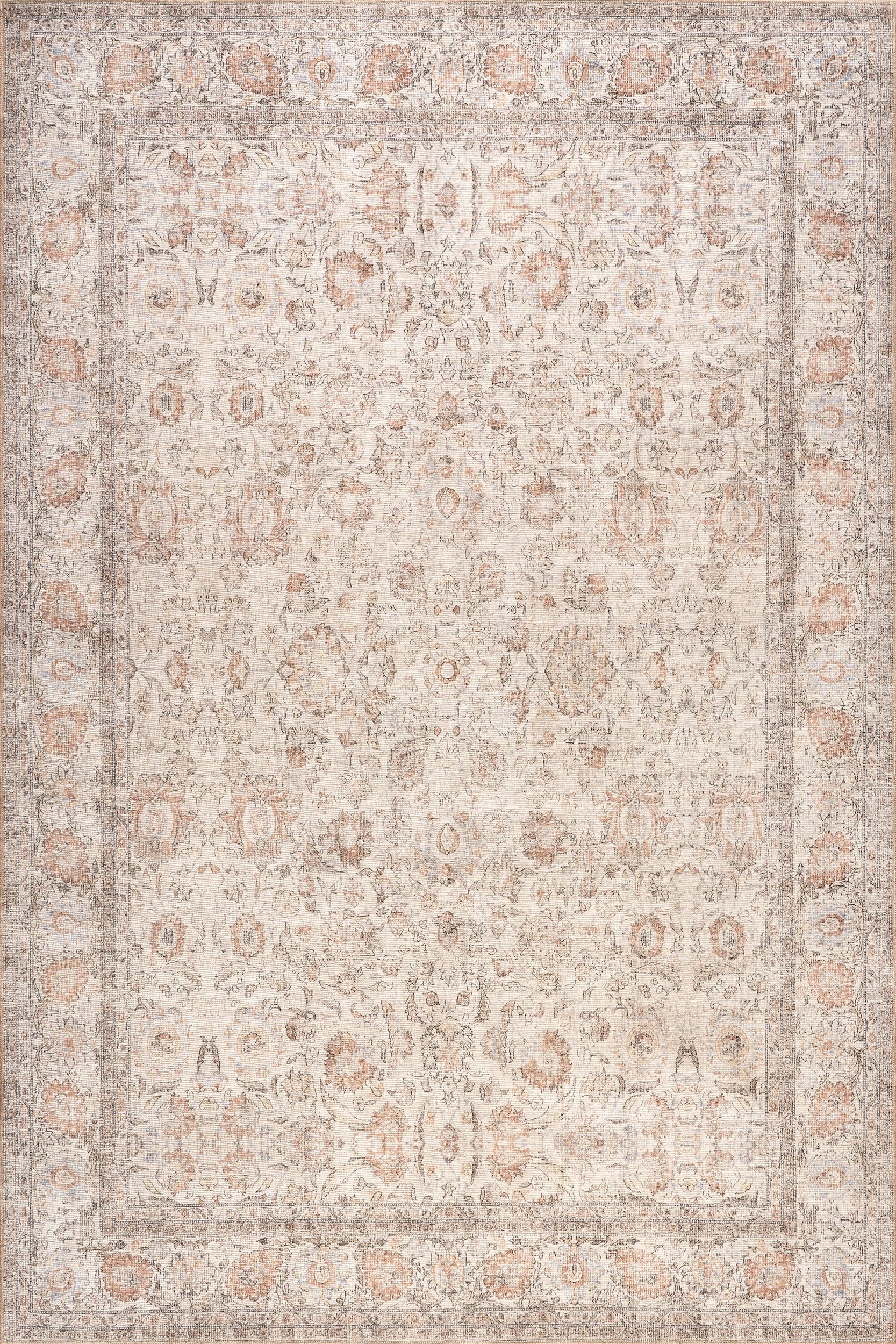 Clinton Antiqued Jute-Blend Rug | Light Brown