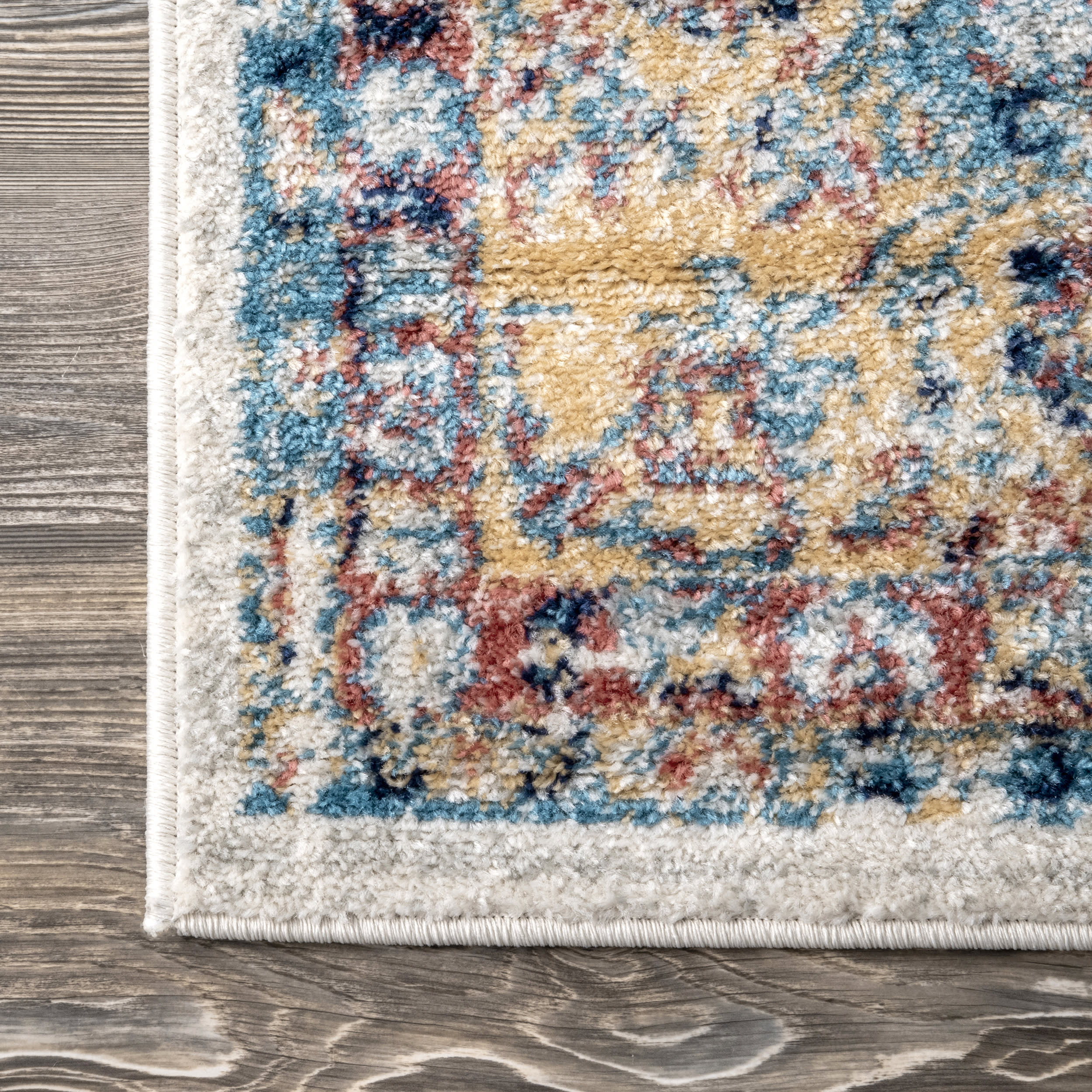 Distressed Persian Rug | Gold