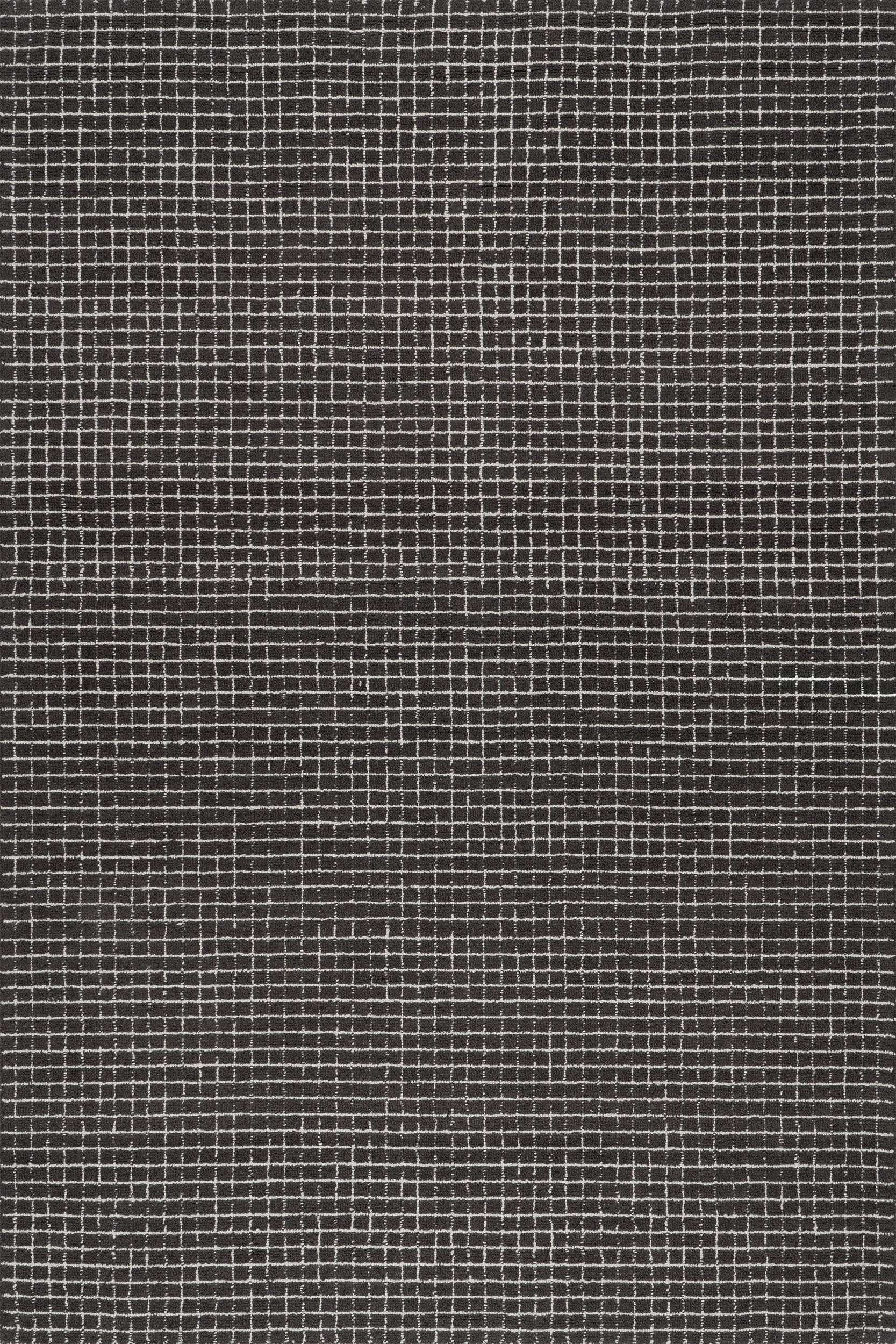 Melrose Checked Rug | Charcoal