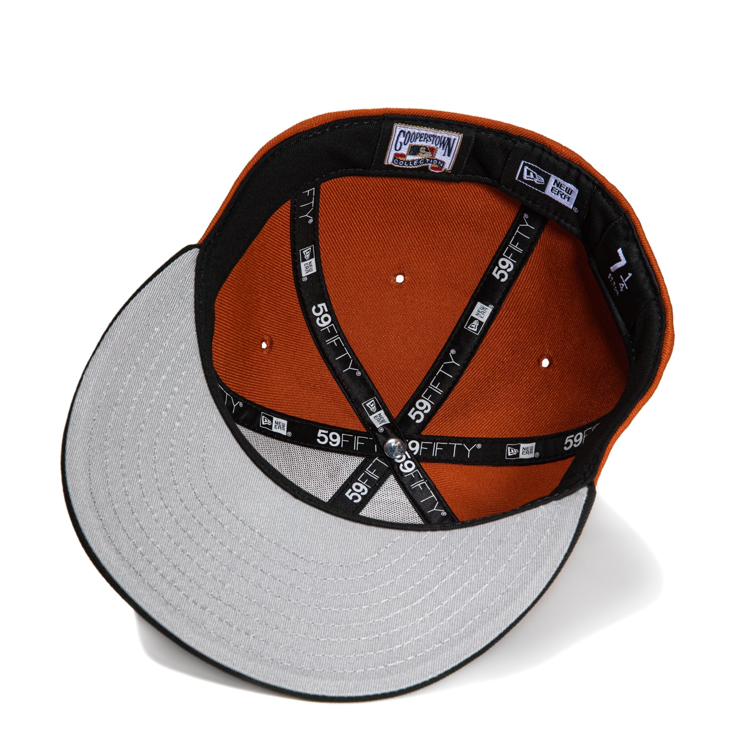 New Era 59Fifty San Francisco Giants Battle of the Bay Patch Script Hat - Burnt Orange, Black, Metallic Silver