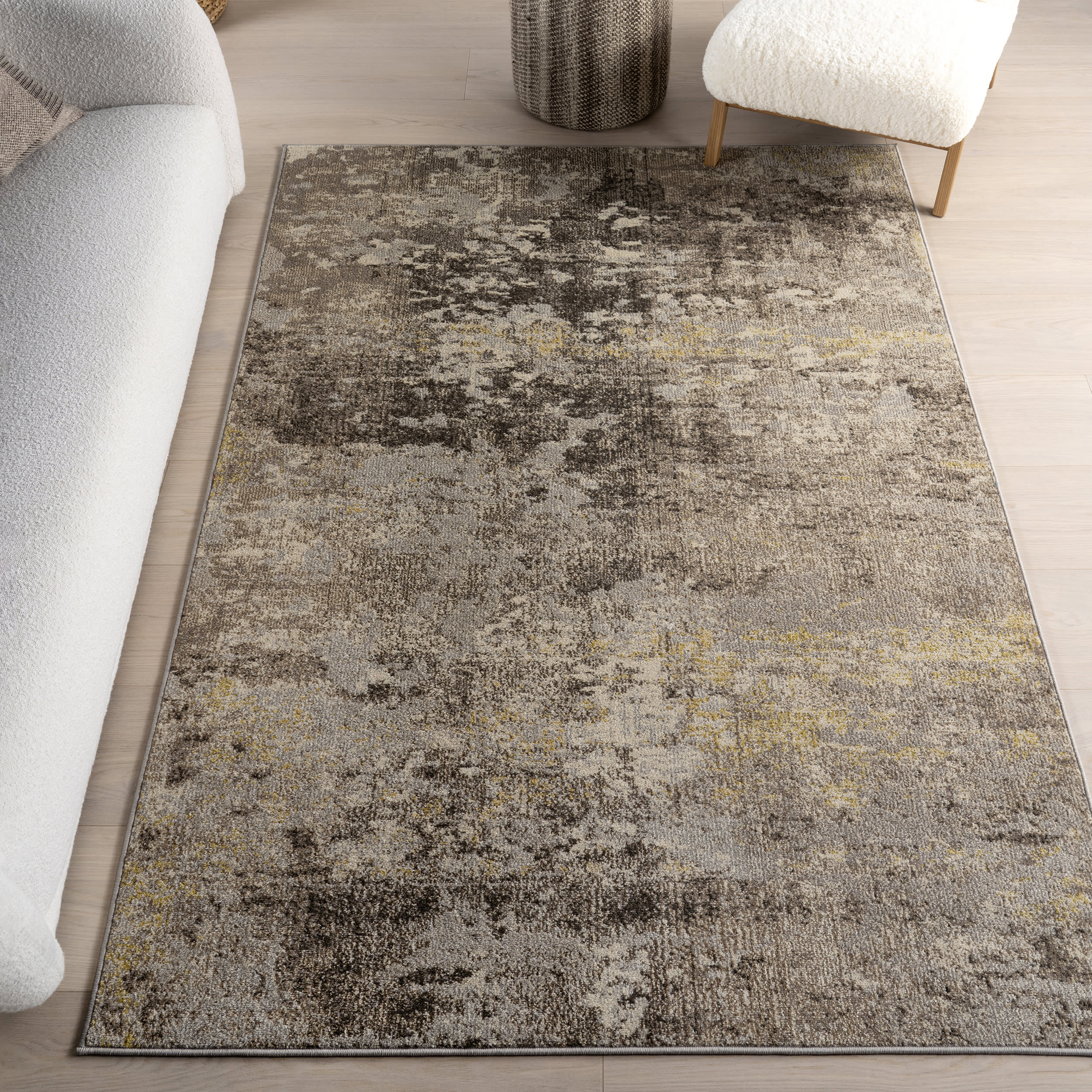 Abstract Nebula Rug | Beige