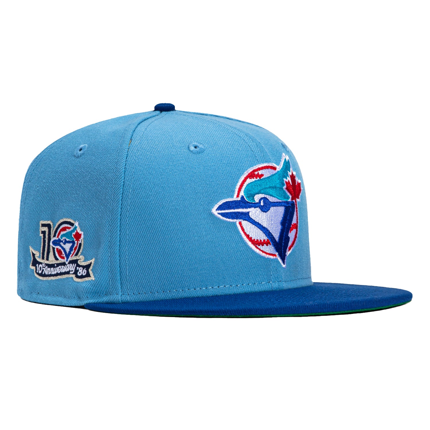 New Era 59Fifty Toronto Blue Jays 10th Anniversary Patch Hat - Light Blue, Royal