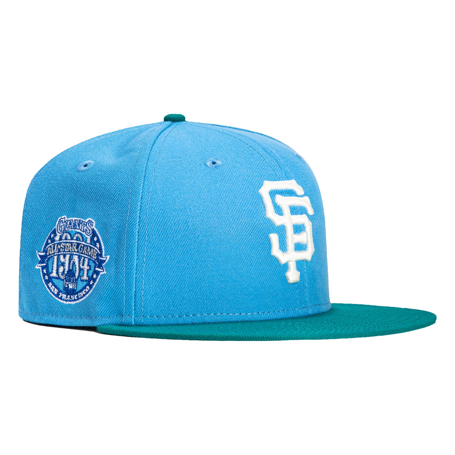 New Era 59Fifty Caribbean Waters San Francisco Giants 1984 All Star Game Patch Hat - Light Blue, Teal