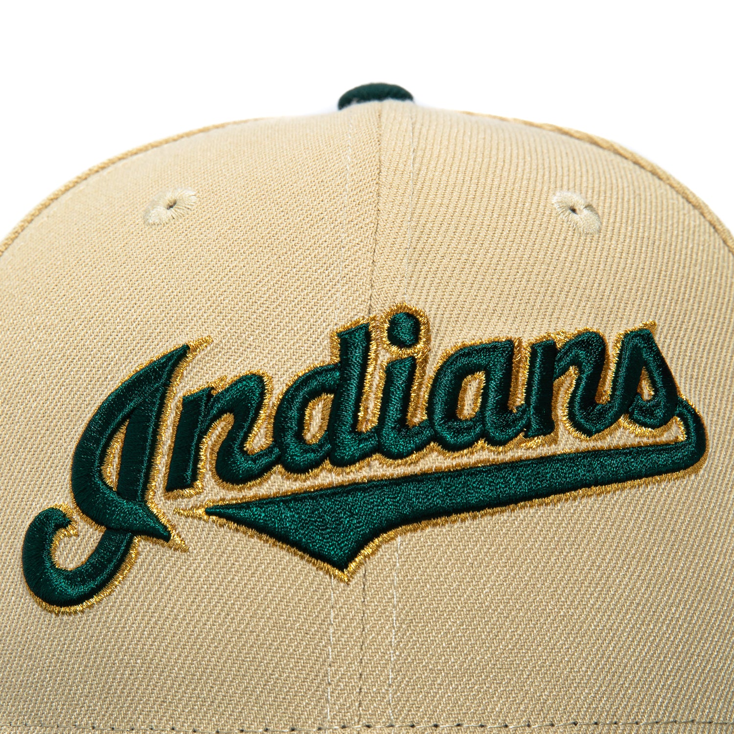 New Era 59Fifty Daddy Daughter Cleveland Guardians Jacobs Field Patch Hat - Tan, Green