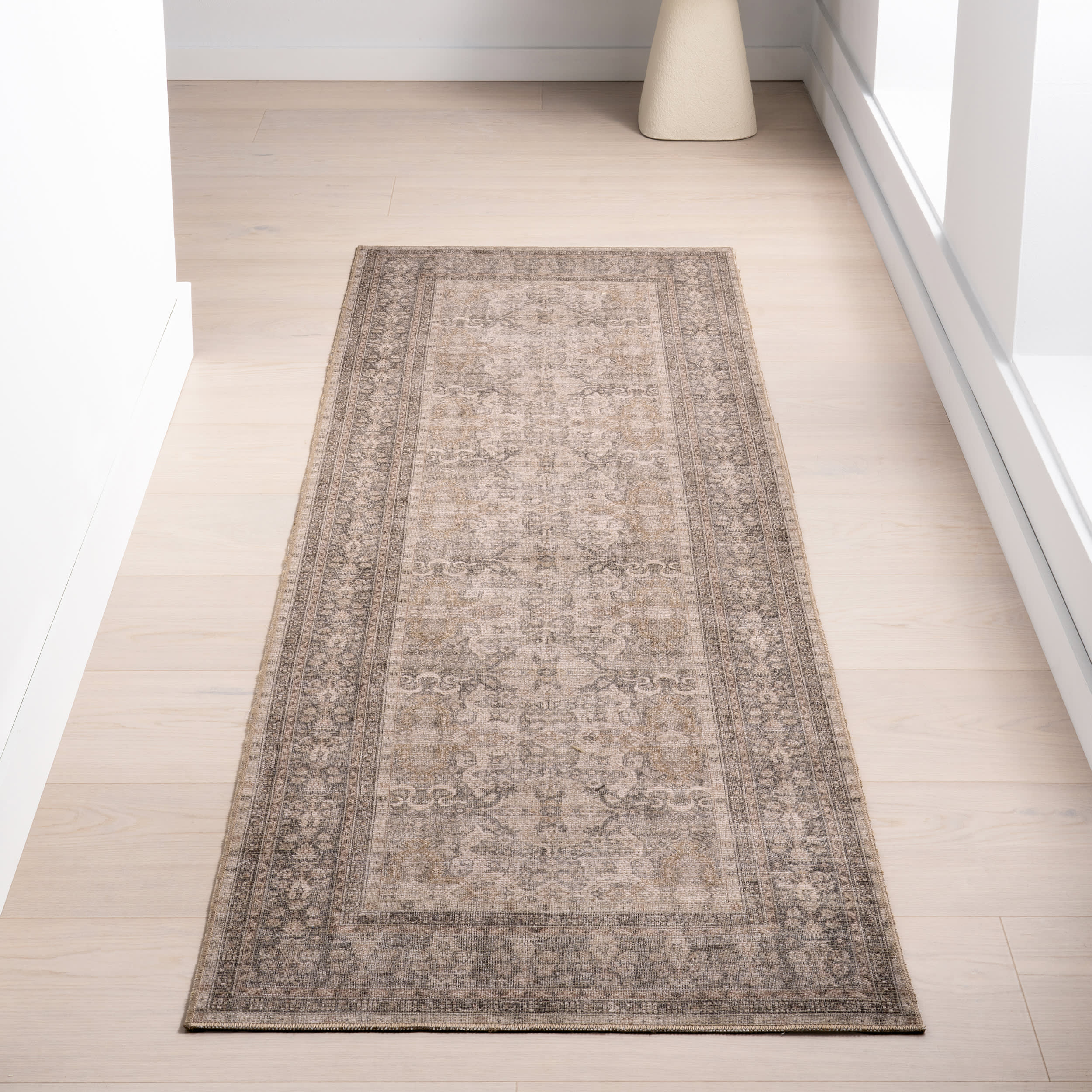 Avalon Antiqued Jute-Blend Rug | Dark Beige