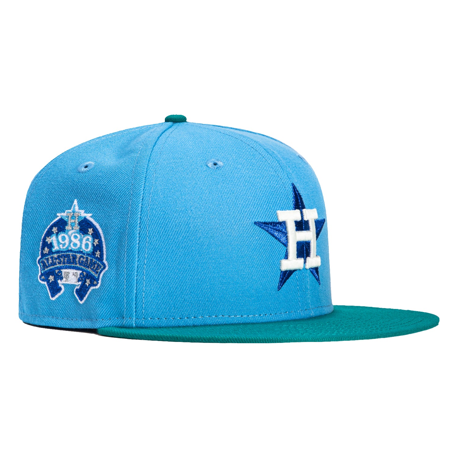 New Era 59Fifty Caribbean Waters Houston Astros 1986 All Star Game Patch Hat - Light Blue, Teal