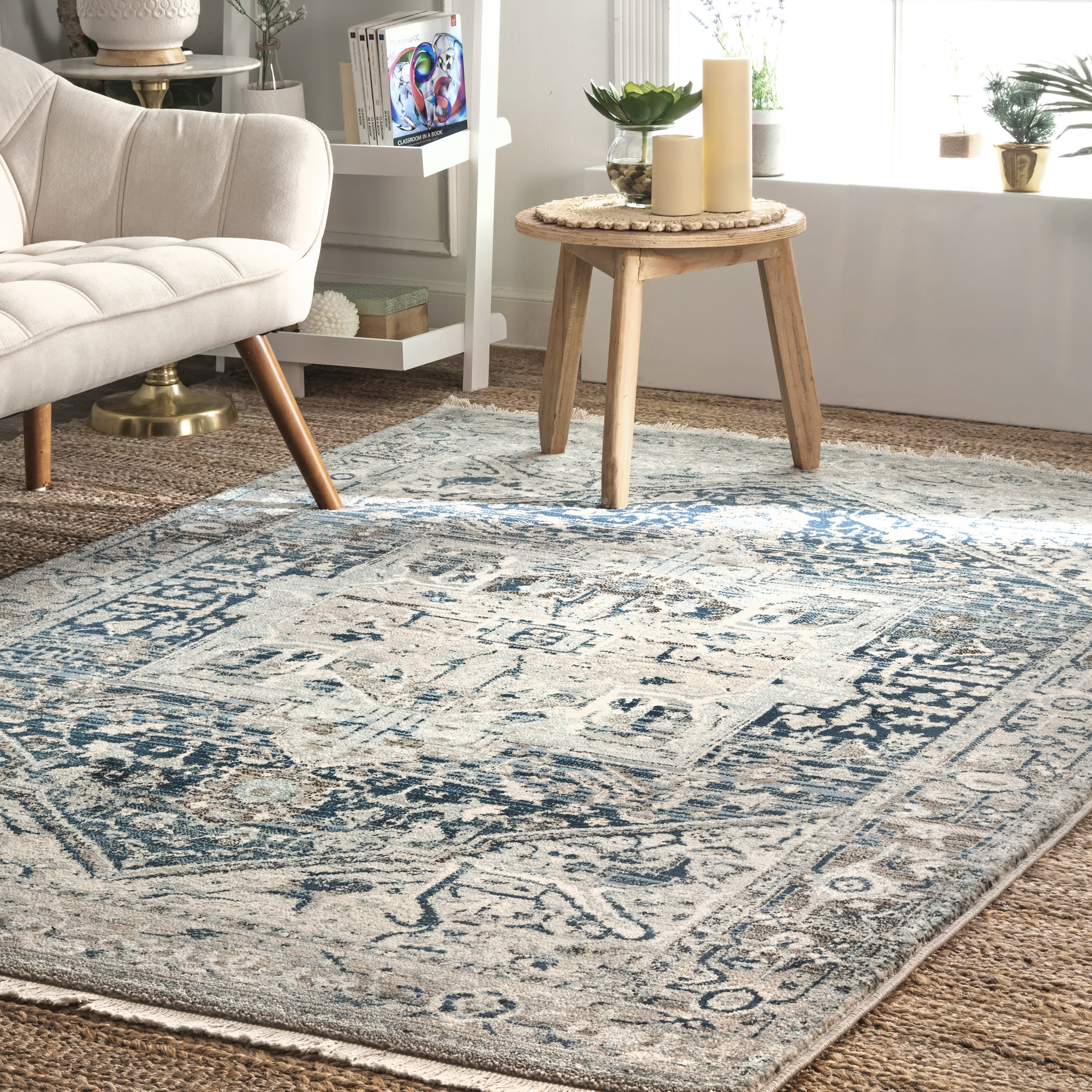 Arianna Tribal Medallion Rug | Rust