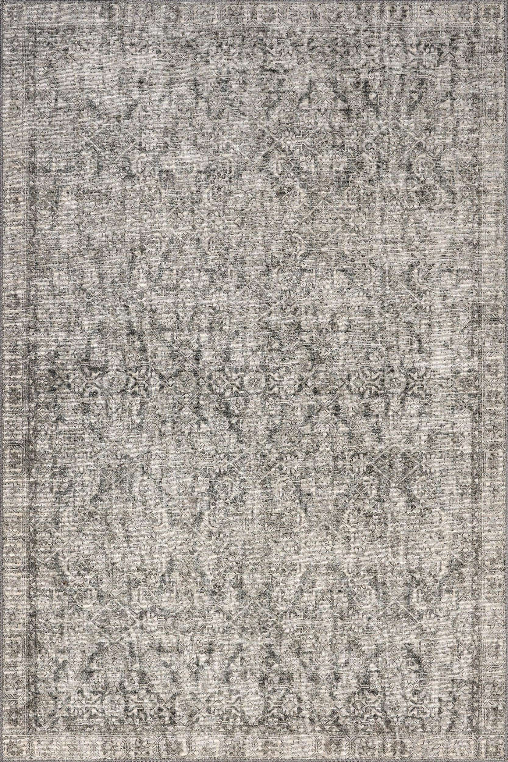 Fair Hills Antiqued Jute-Blend Rug | Grey