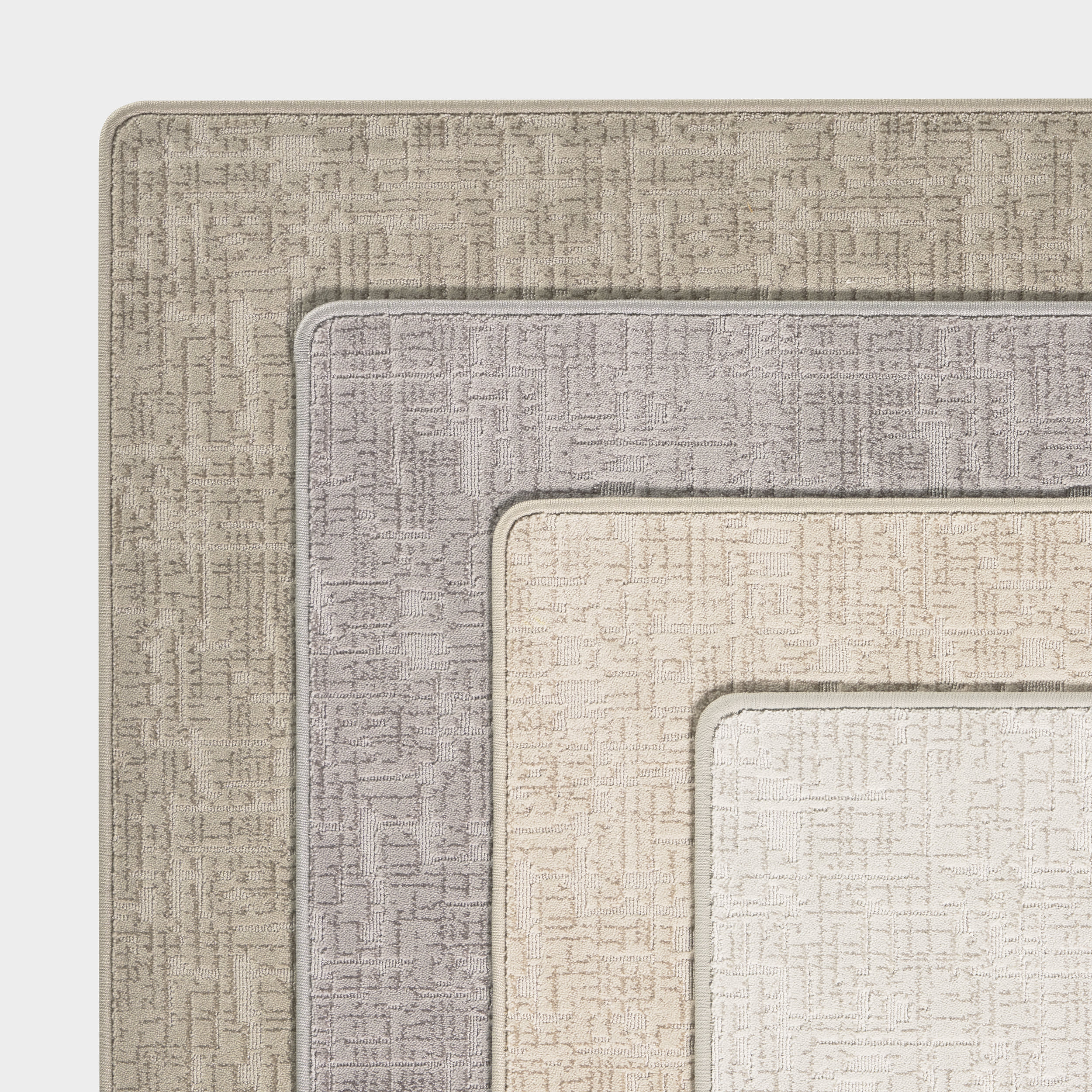 Phoebe Distressed Crosshatch Custom Rug | Grey