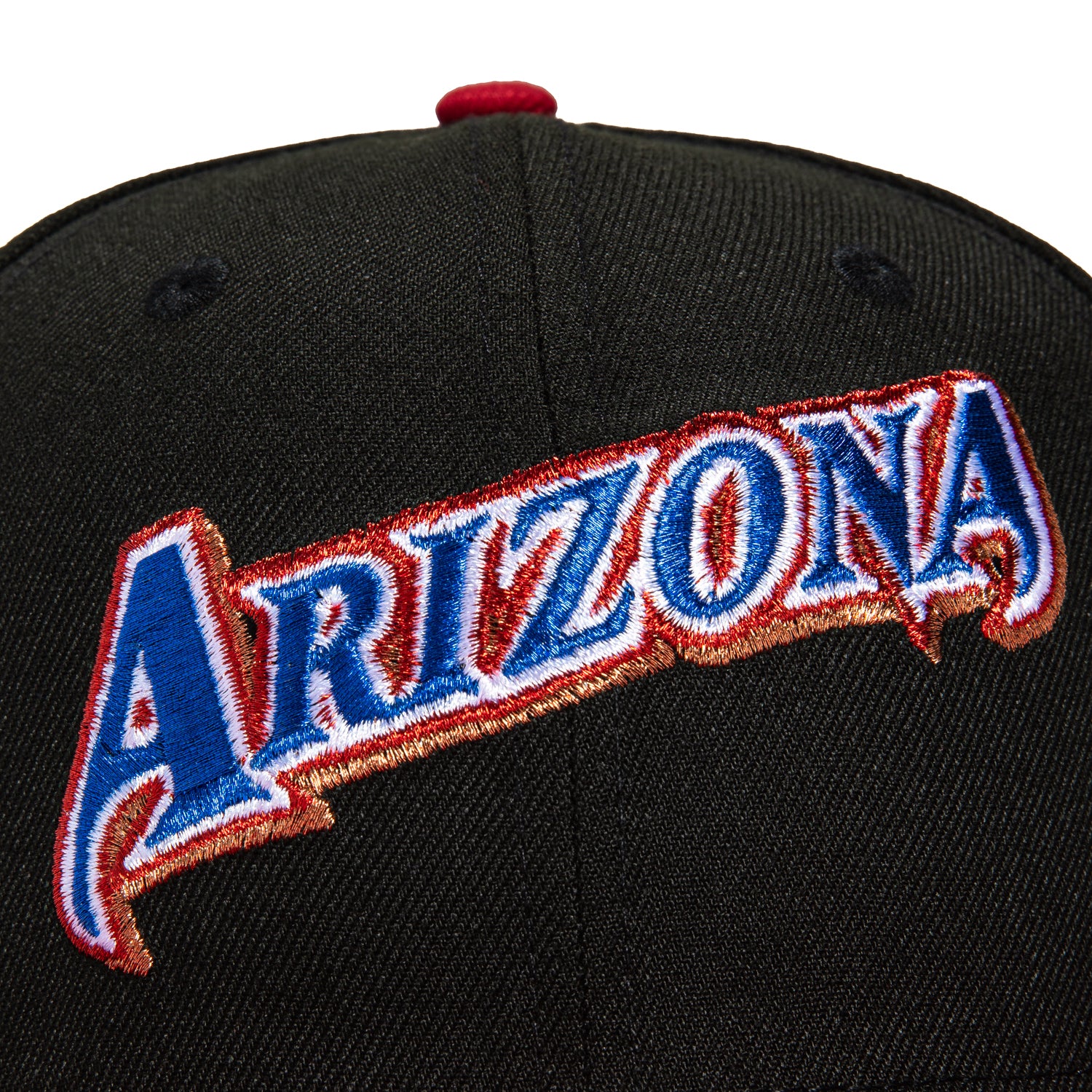 New Era 59Fifty Arizona Diamondbacks 25th Anniversary Patch Word Hat - Black, Cardinal, Royal, Metallic Copper