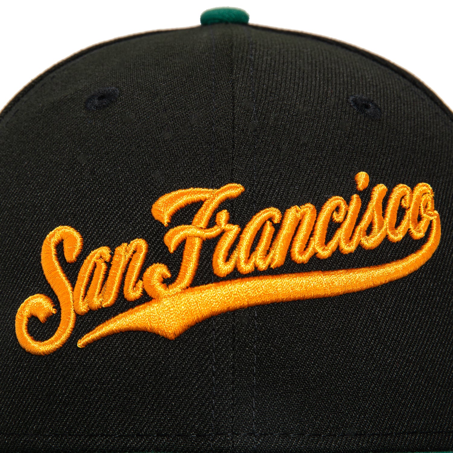 New Era 59Fifty San Francisco Giants 2012 World Series Champions Patch Script Hat - Black, Green, Light Orange