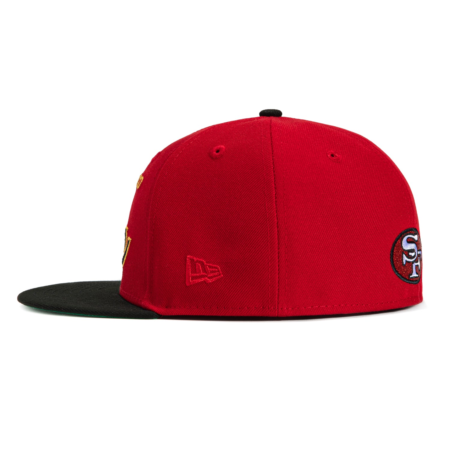 New Era 59Fifty San Francisco 49ers 30th Anniversary Champions Patch Script Hat - Red, Black