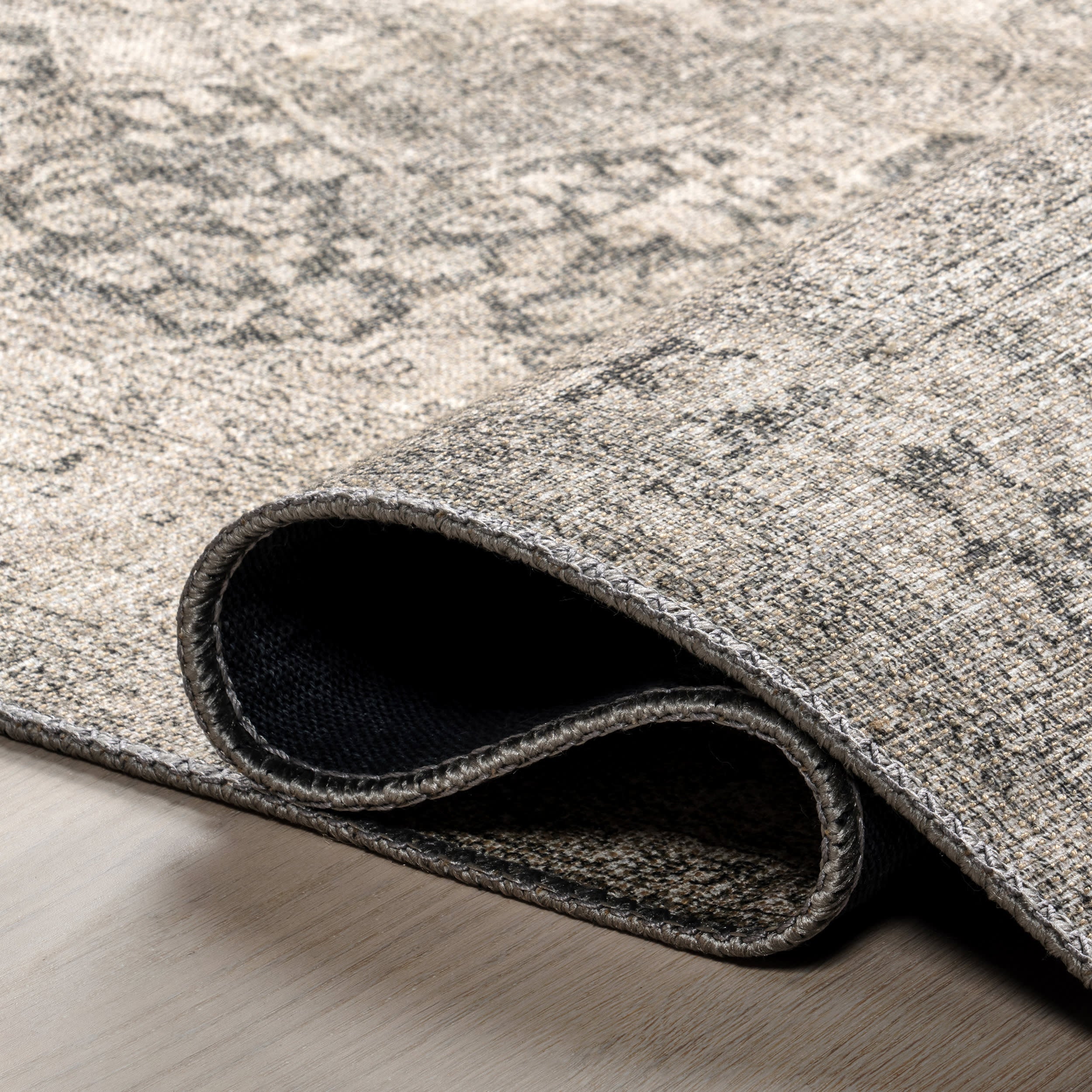 Colts Neck Antiqued Jute-Blend Rug | Grey