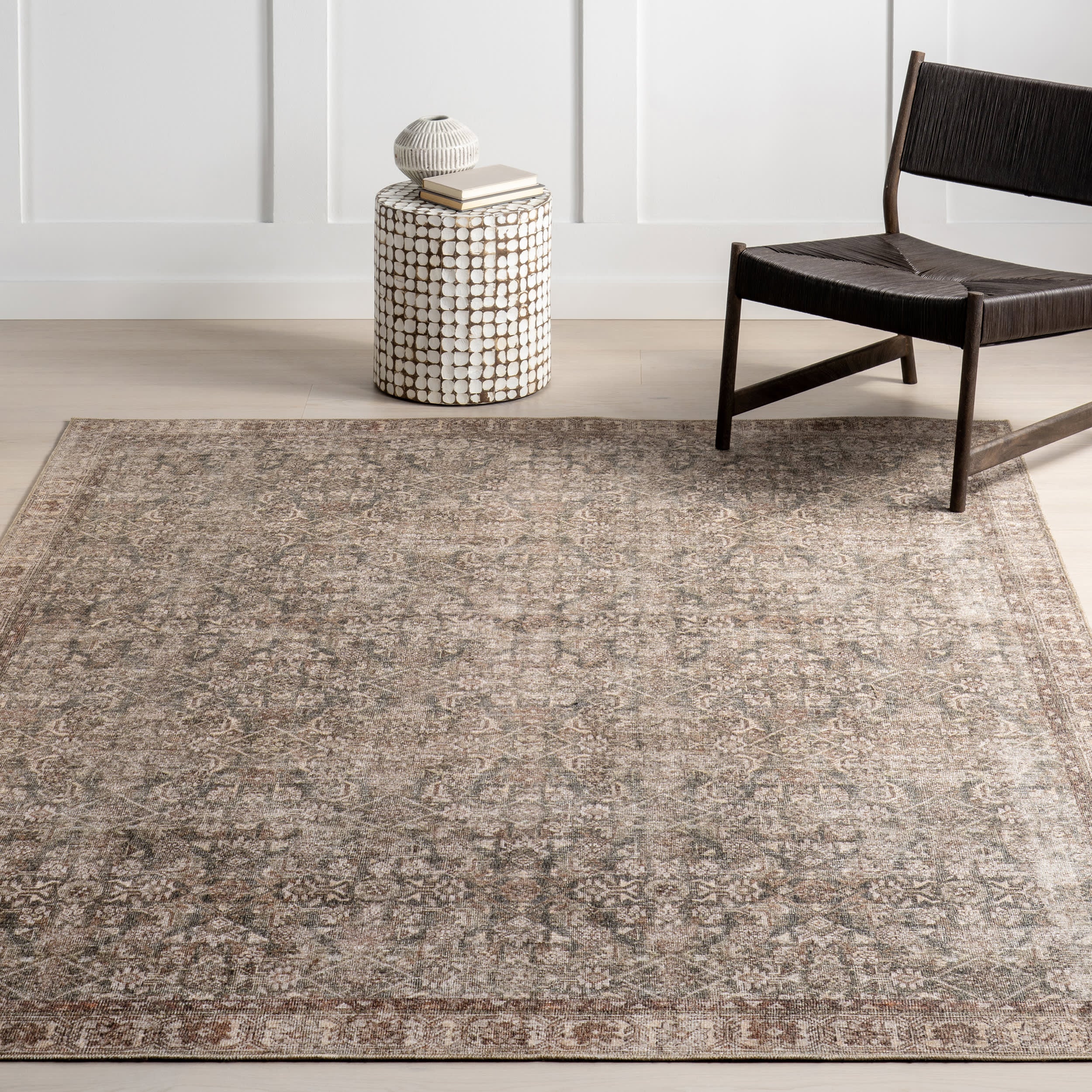 Fair Hills Antiqued Jute-Blend Rug | Brown