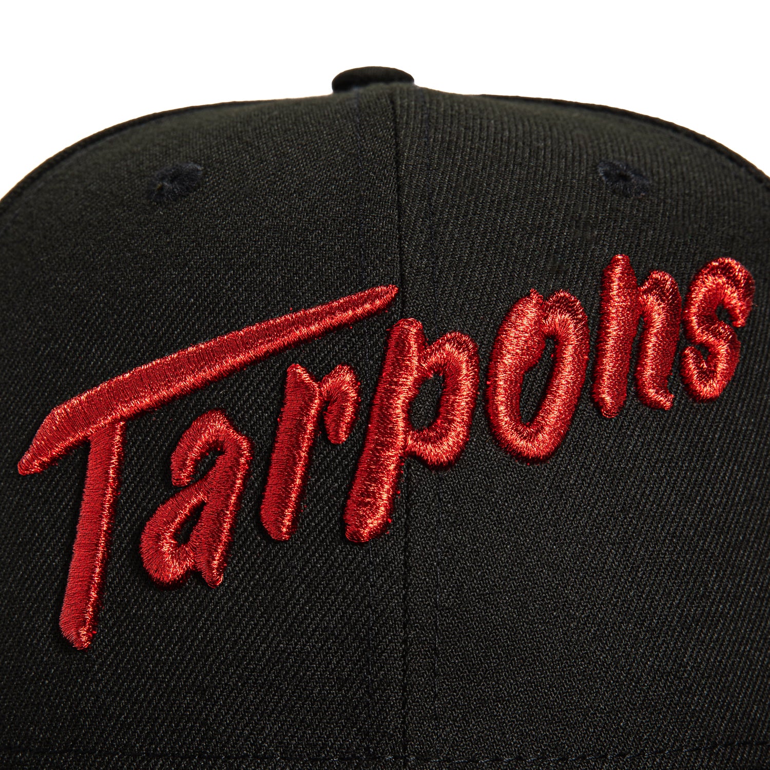 New Era 59Fifty Tampa Tarpons Logo Patch Word Hat - Black, Red