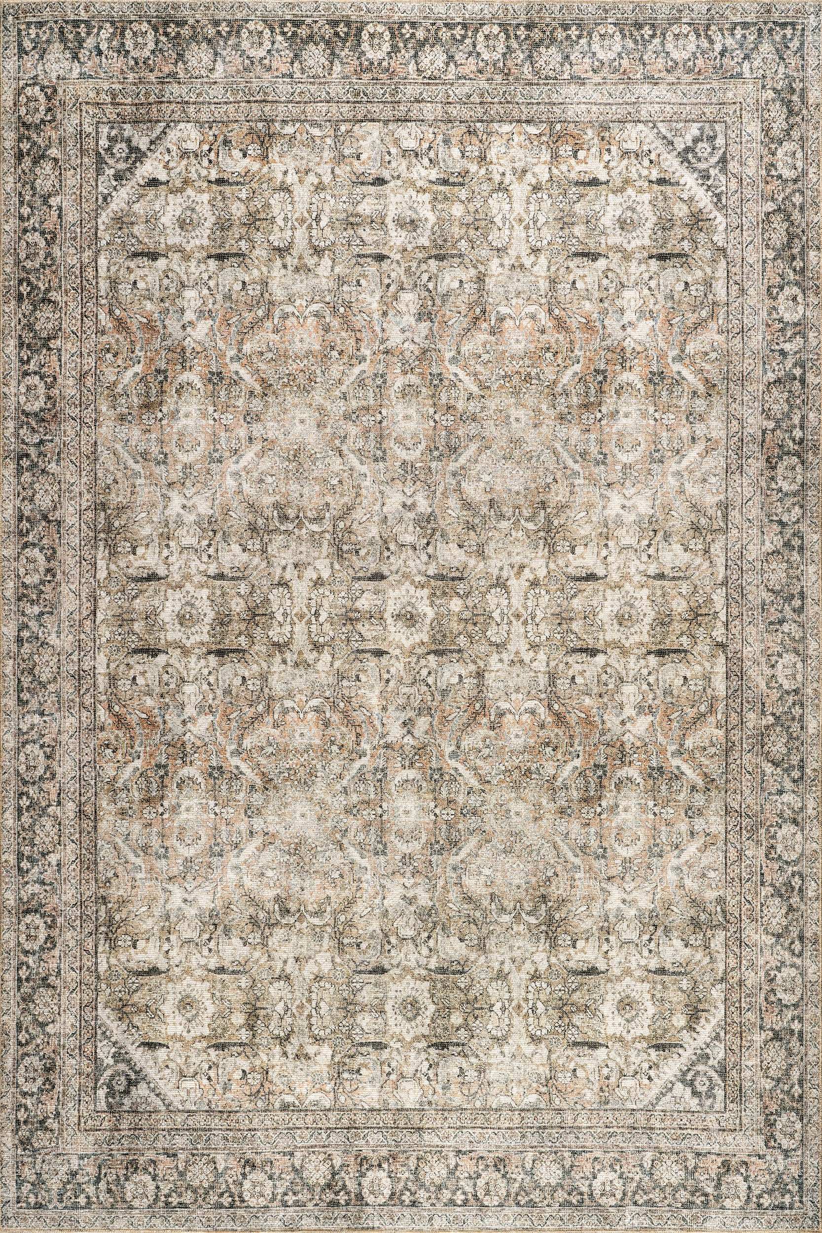 Frenchtown Antiqued Jute-Blend Rug | Dark Beige