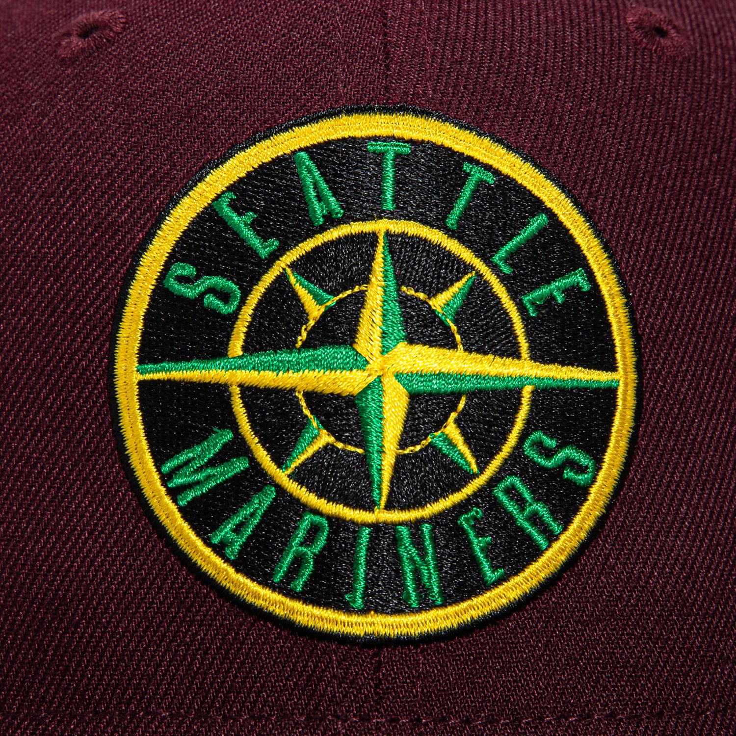 New Era 59Fifty Stoney Seattle Mariners 25th Anniversary Patch Logo Hat - Maroon