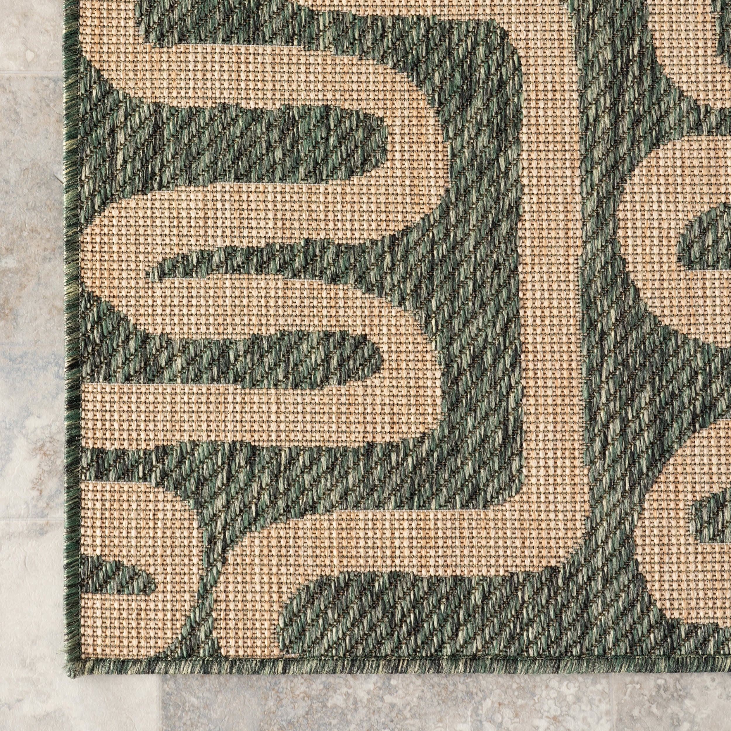 Elowyn Abstract Maze Indoor/Outdoor Rug | Green