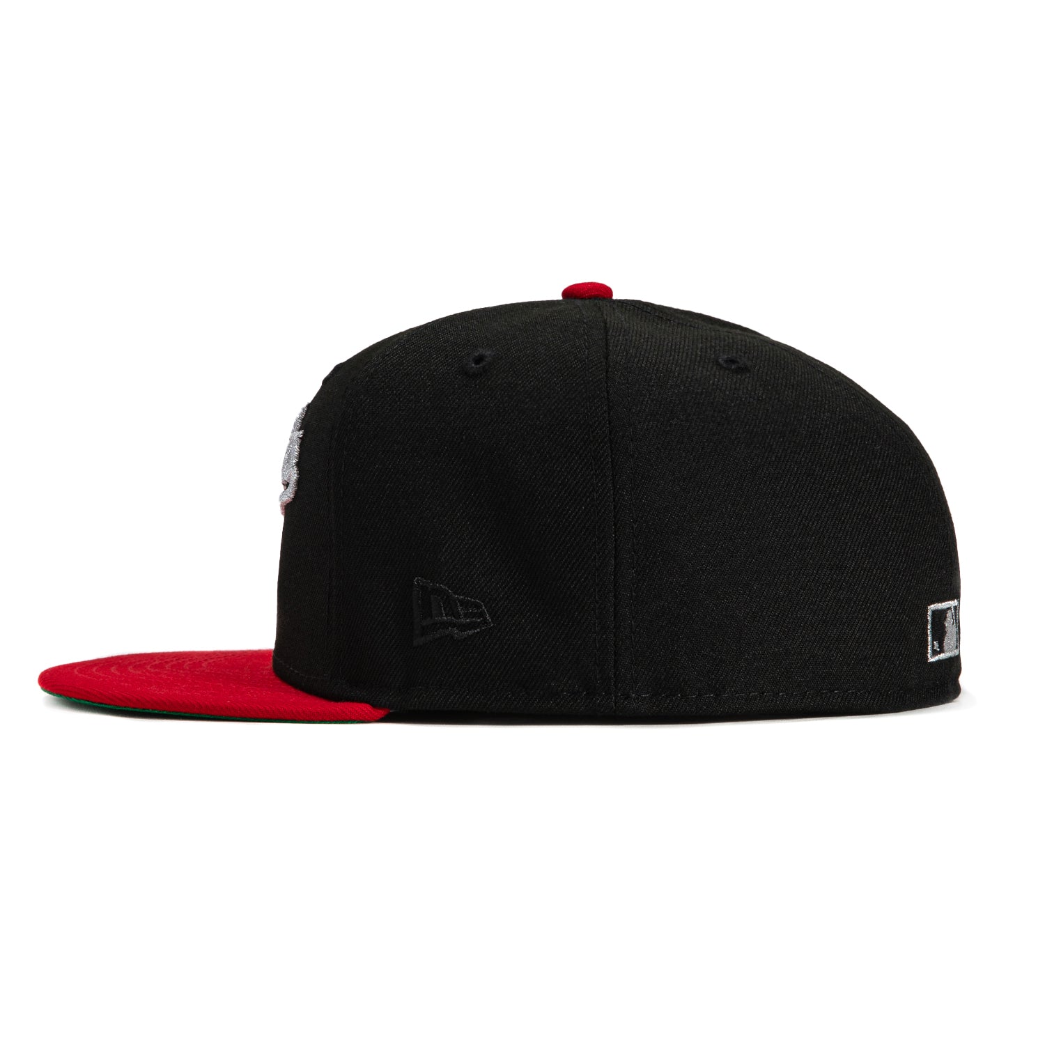 New Era 59Fifty Coco Mango Cherry Los Angeles Dodgers 50th Anniversary Stadium Patch Script Hat - Black, Red