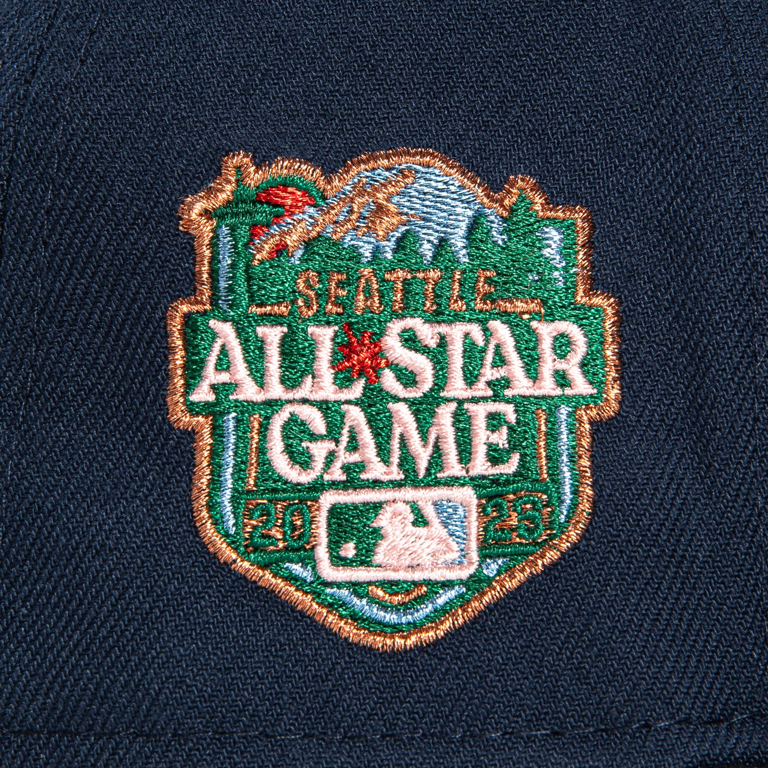 New Era 59Fifty Seattle Mariners 2023 All Star Game Patch Hat - Navy, Black, Green, Metallic Copper