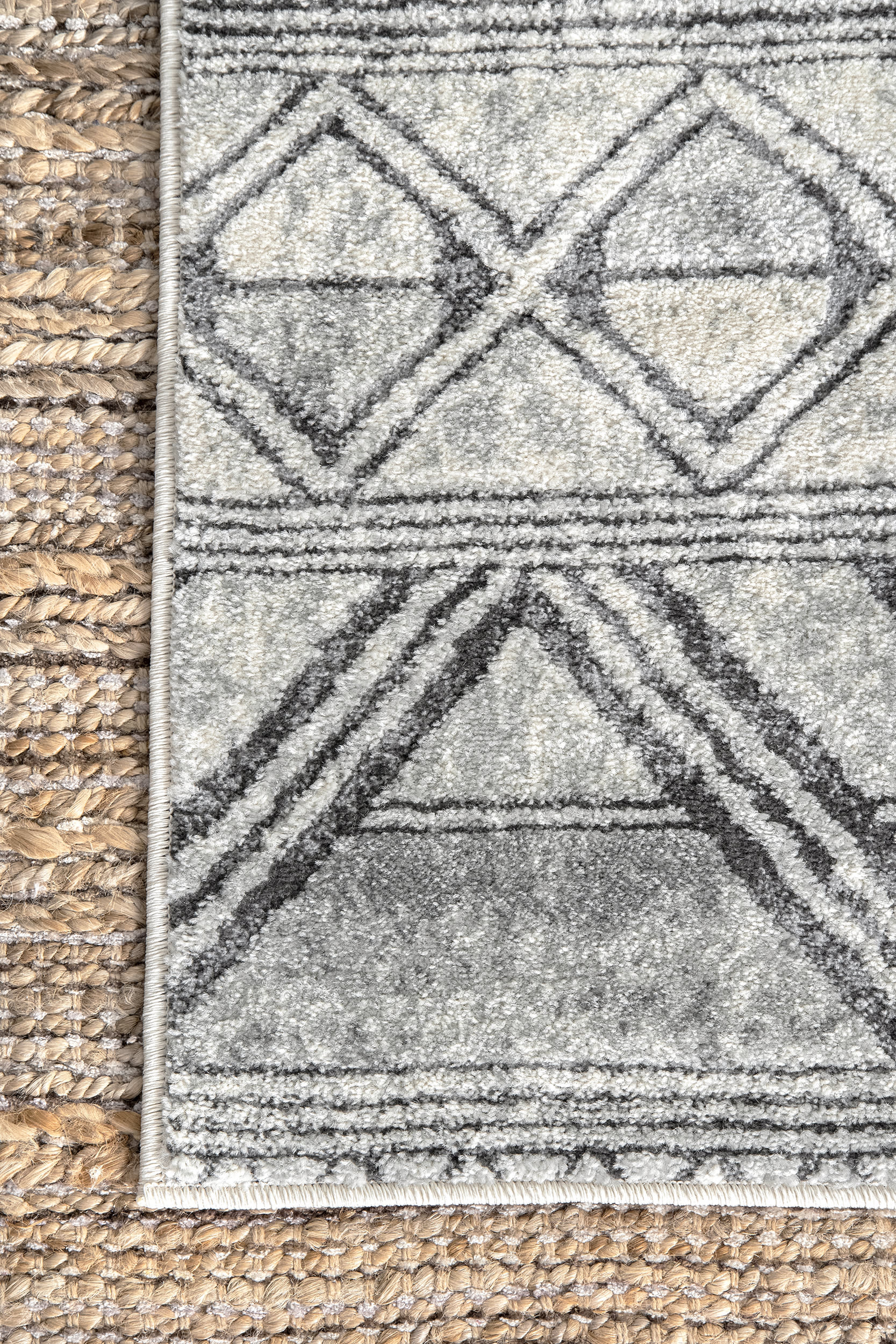 Banded Tribal Rug | Grey