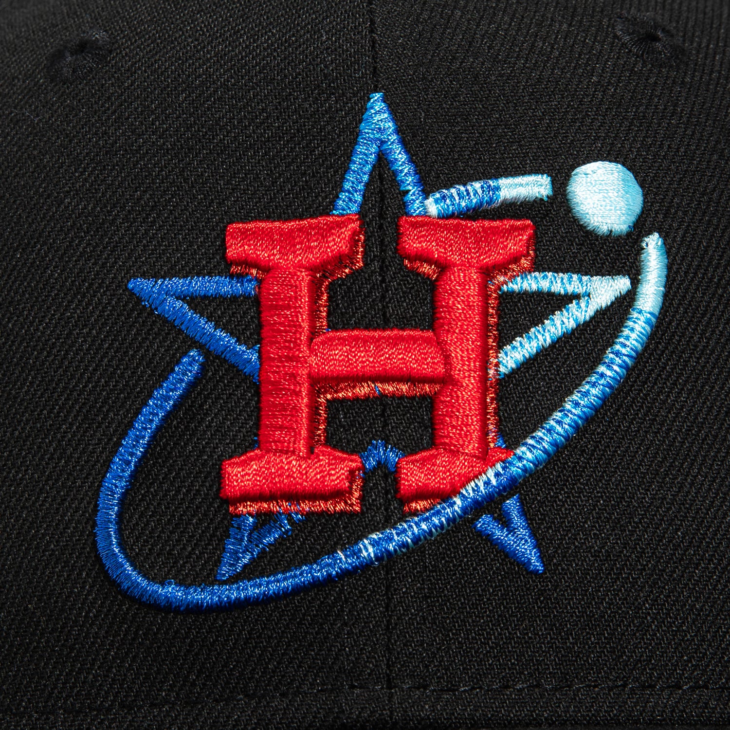 New Era 59Fifty Houston Astros Lunar Lander Patch Space City Hat - Black, Neon Blue, Red