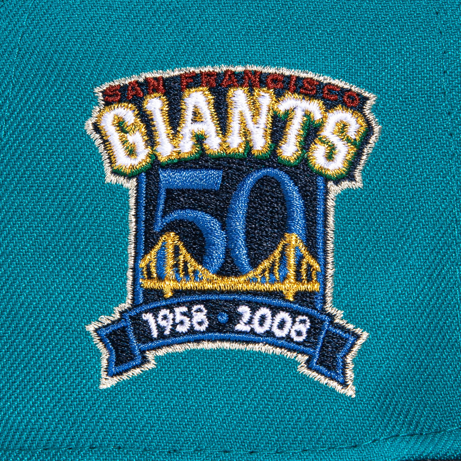 New Era 59Fifty San Francisco Giants 50th Anniversary Patch Hat - Teal, Navy