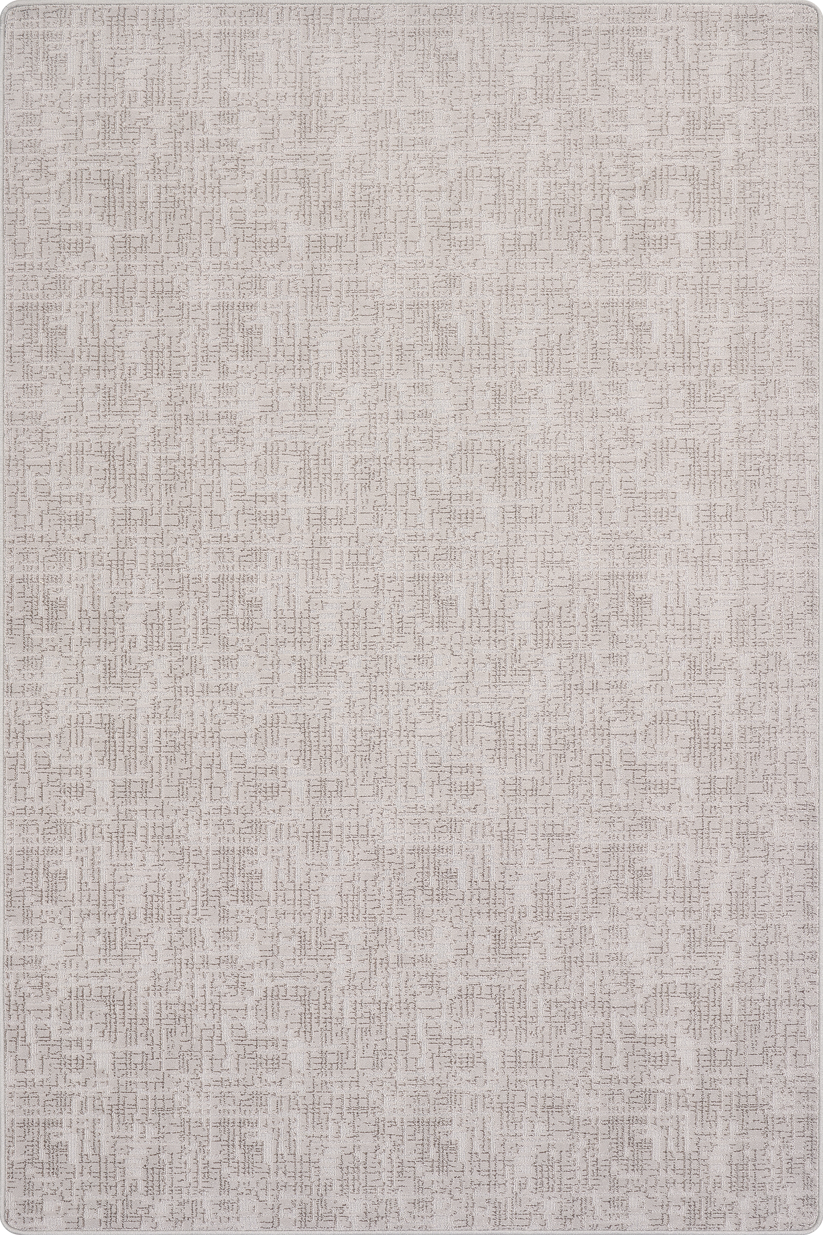 Phoebe Distressed Crosshatch Custom Rug | Grey