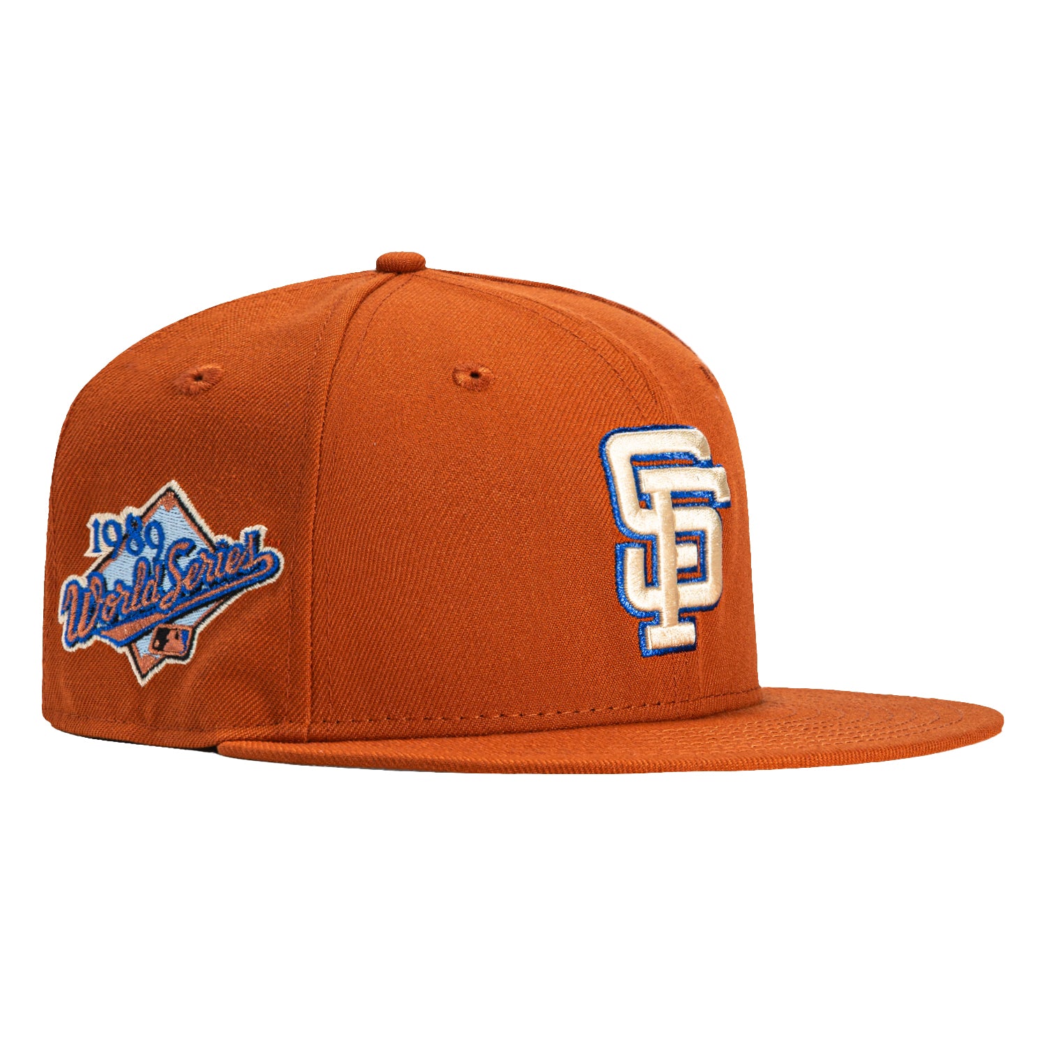 New Era 59Fifty San Francisco Giants 1989 World Series Patch Hat - Burnt Orange, Tan, Royal