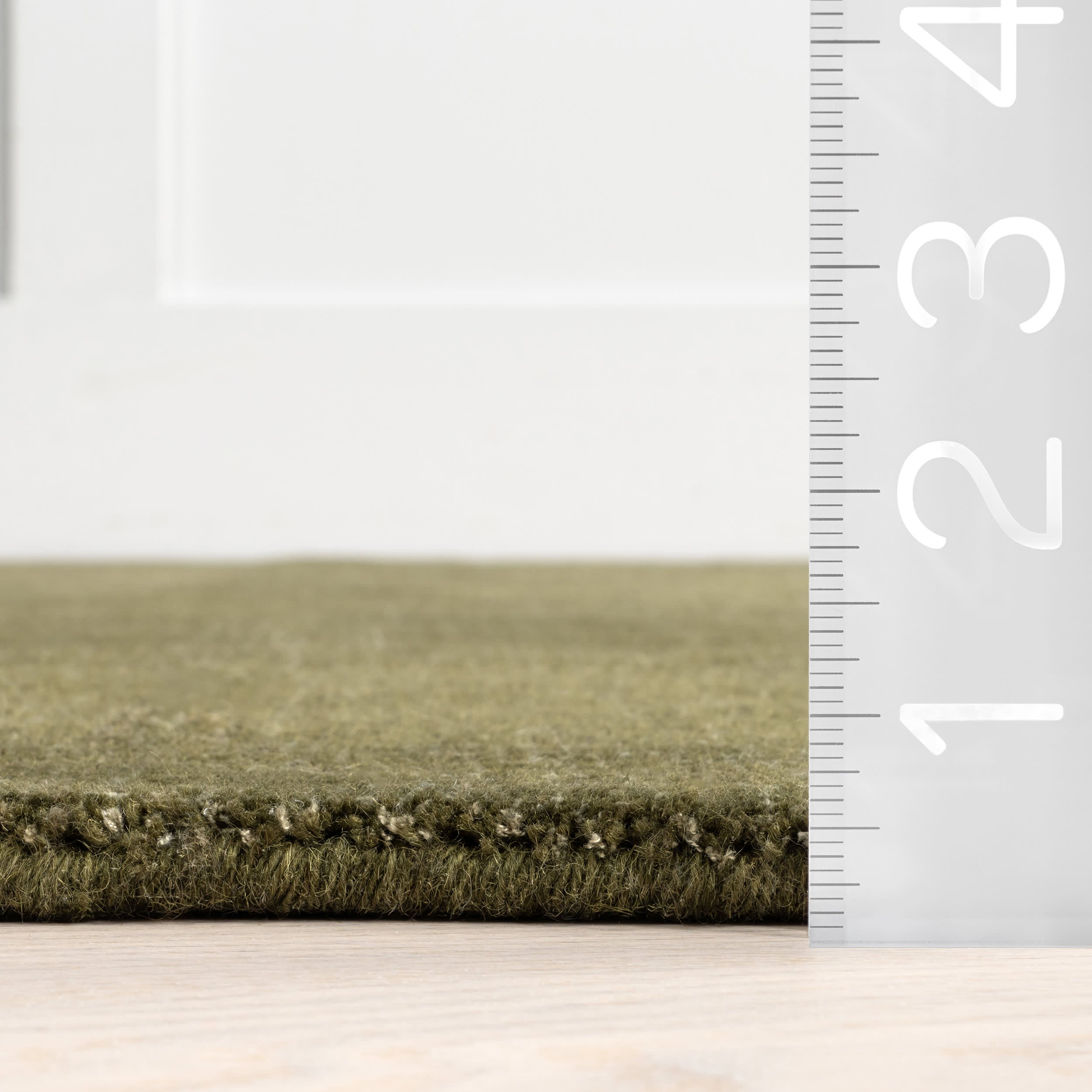 Petra High-Low Wool-Blend Rug | Verdant Green