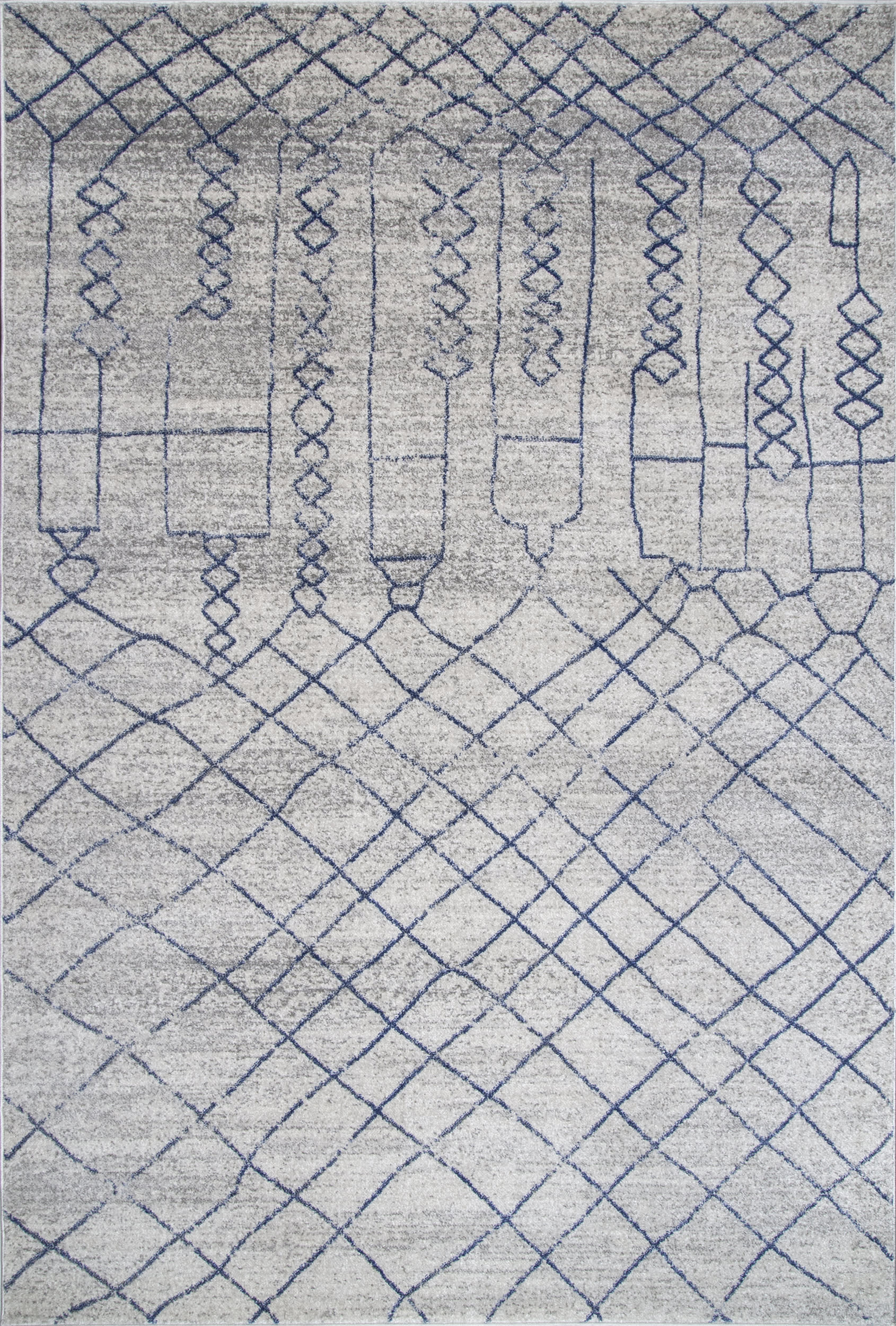 Flannery Modern Trellis Rug | Grey