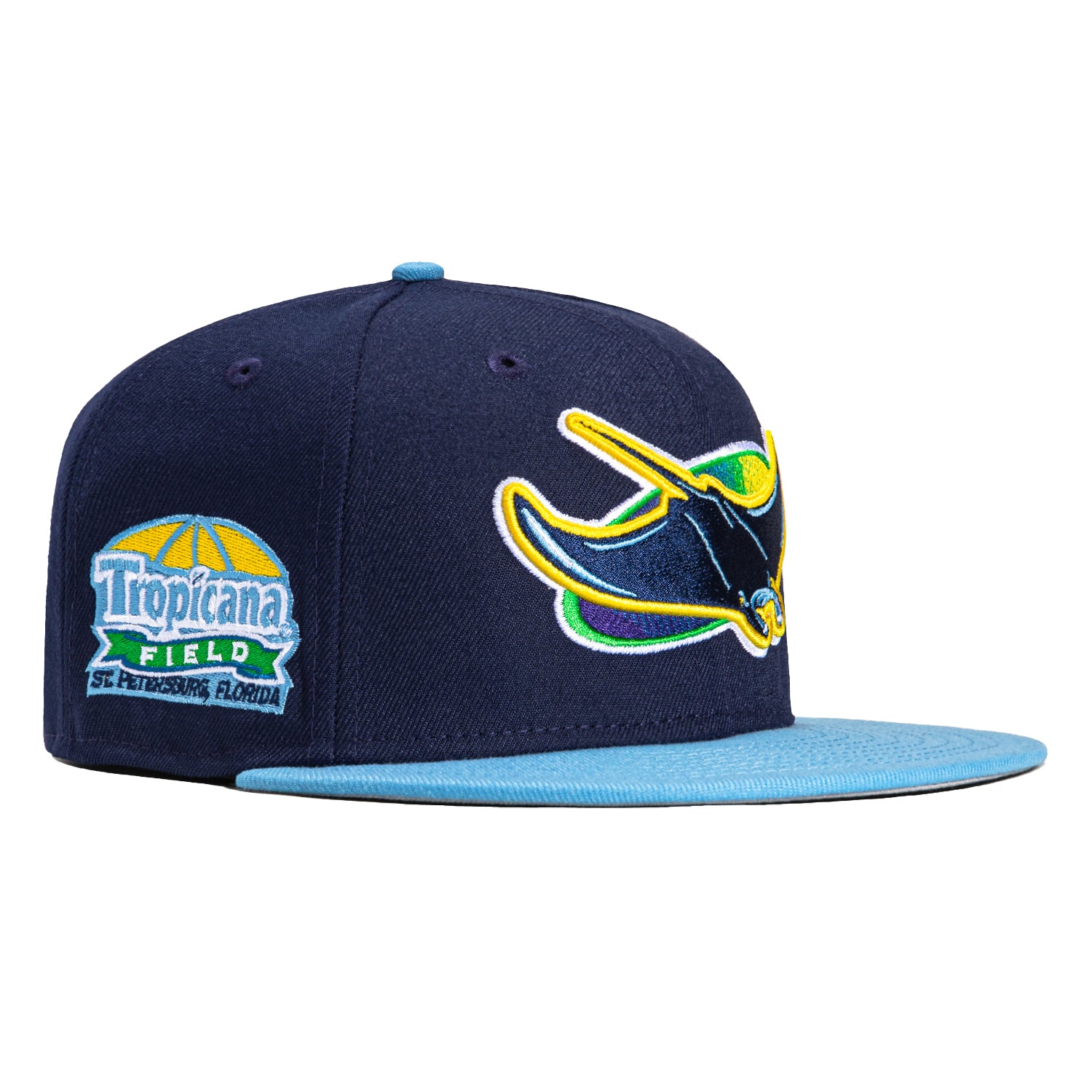 New Era 59Fifty Tampa Bay Rays Tropicana Field Patch Alternate Hat - Light Navy, Light Blue