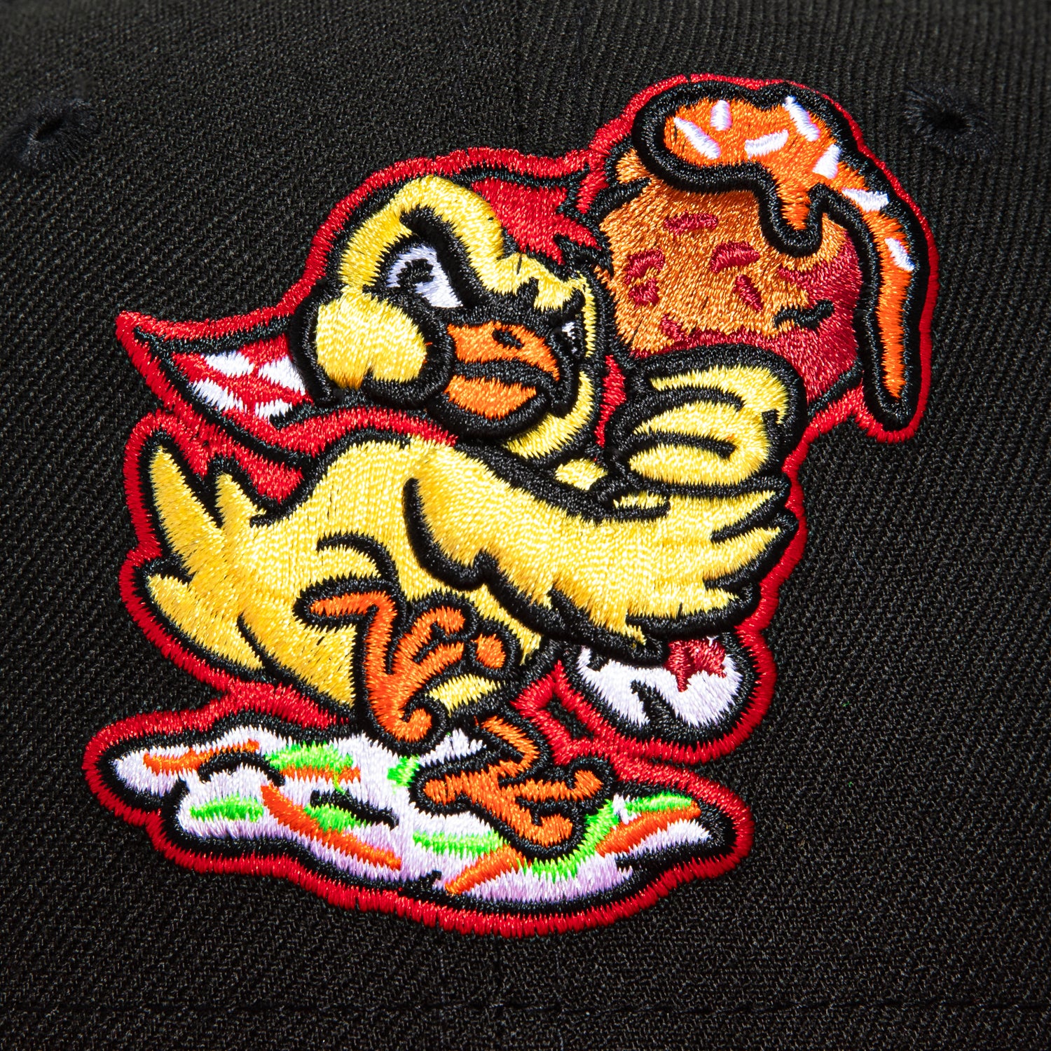 New Era 59Fifty Akron Rubber Ducks Fried Chicken Hat -  Black, Red