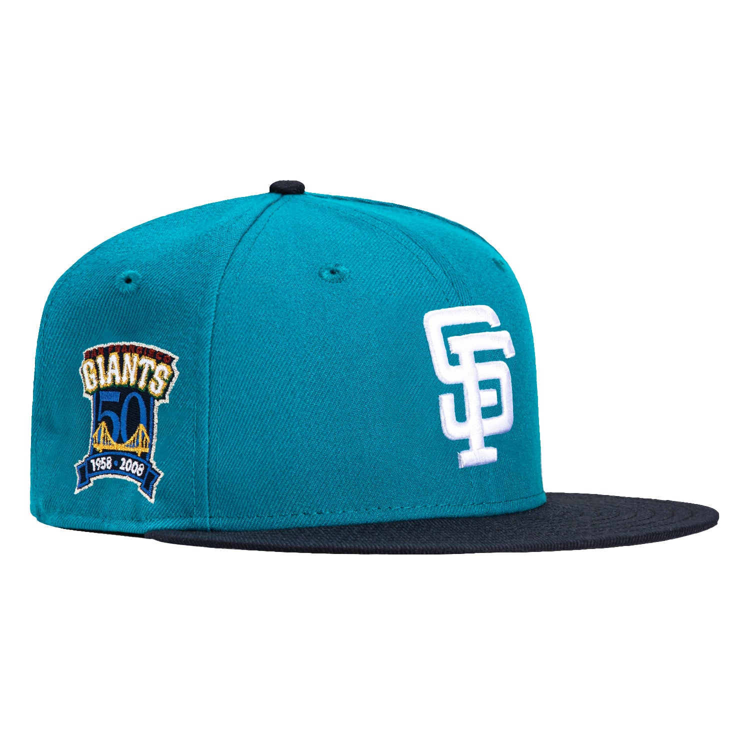 New Era 59Fifty San Francisco Giants 50th Anniversary Patch Hat - Teal, Navy